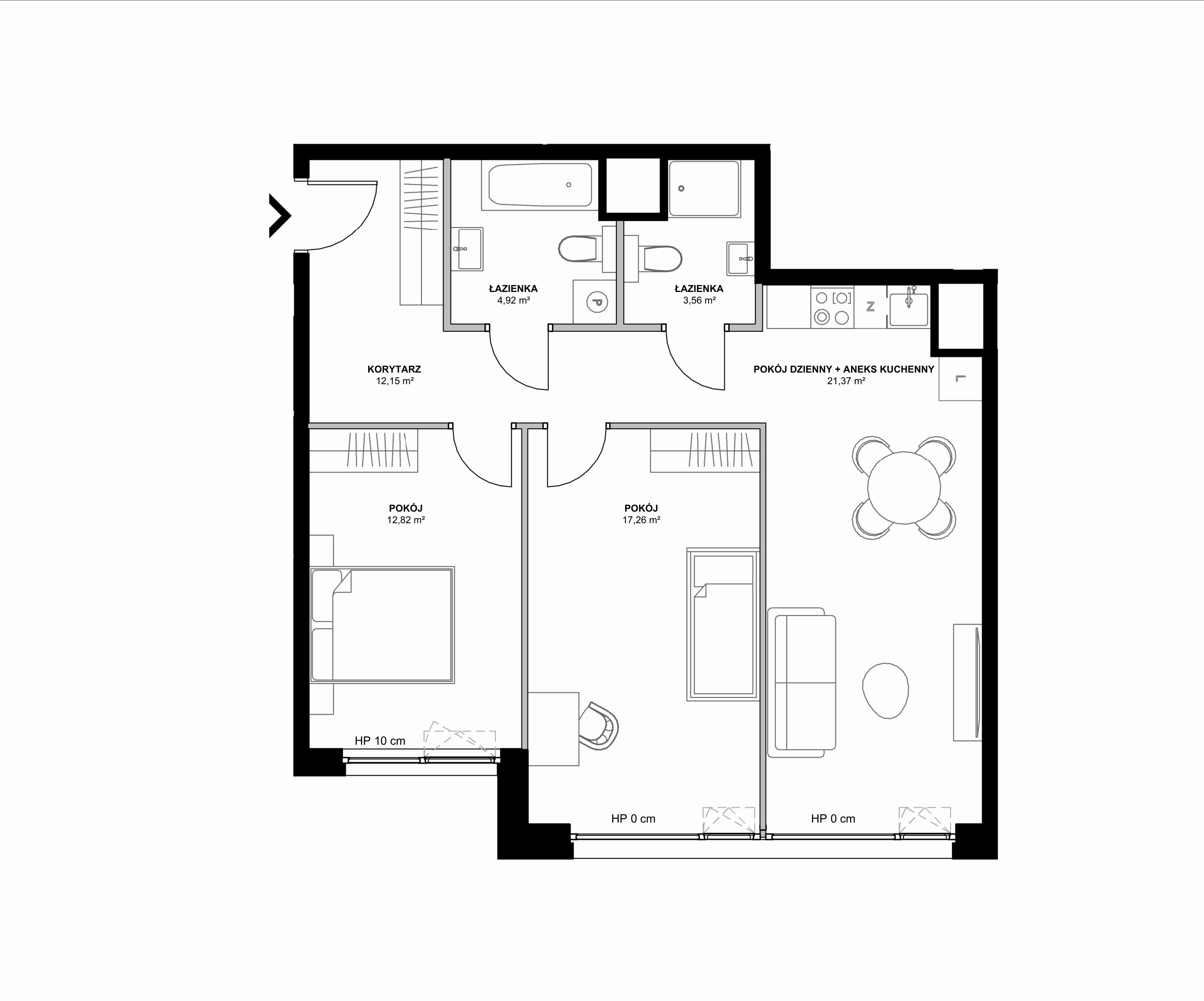 Kanwa Apartamenty – inwestycja Moderna Holding - lokal A – A.06.03