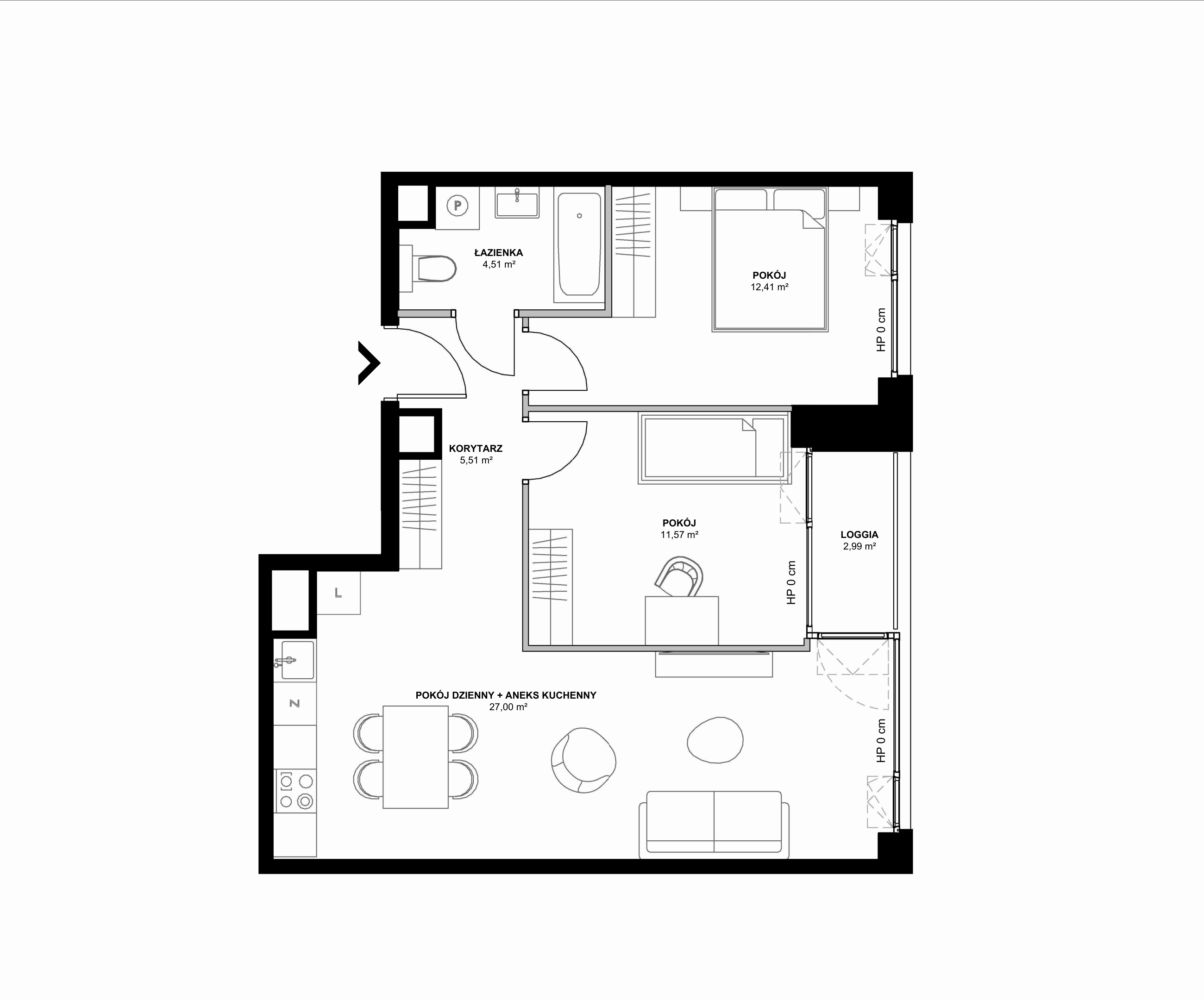 Kanwa Apartamenty – inwestycja Moderna Holding - lokal C.04.01