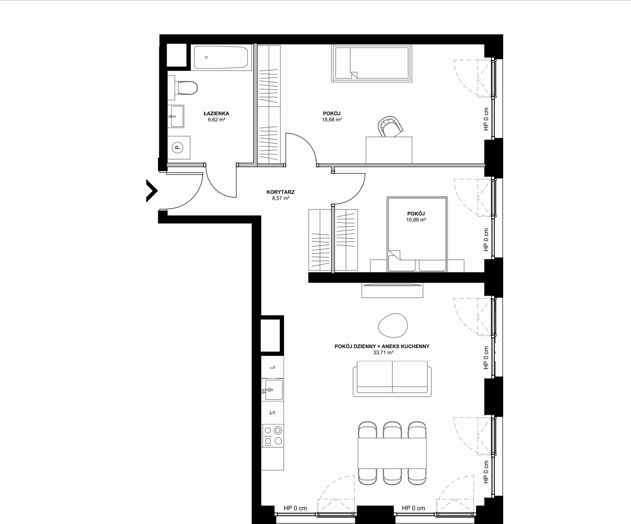 Kanwa Apartamenty – inwestycja Moderna Holding - lokal B – B.01.08