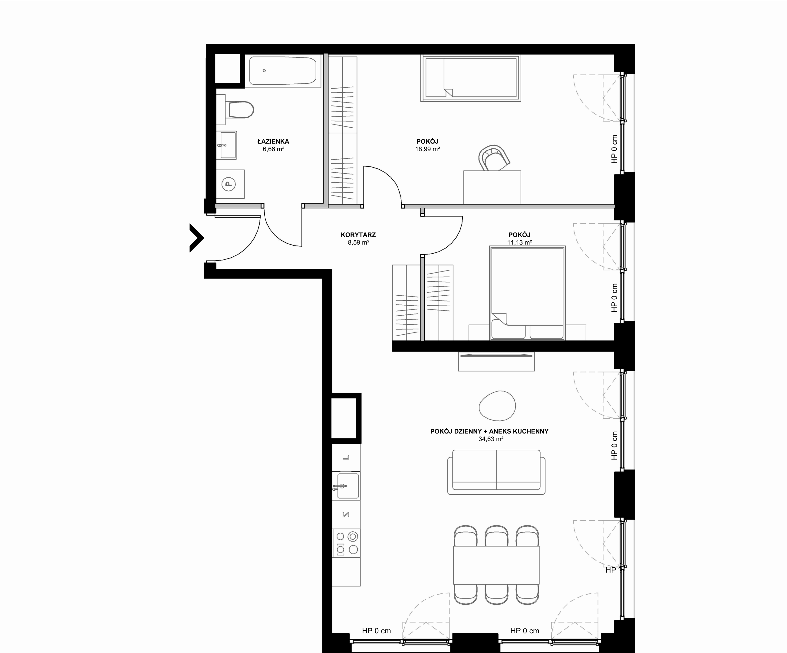 Kanwa Apartamenty – inwestycja Moderna Holding - lokal B – B.02.08