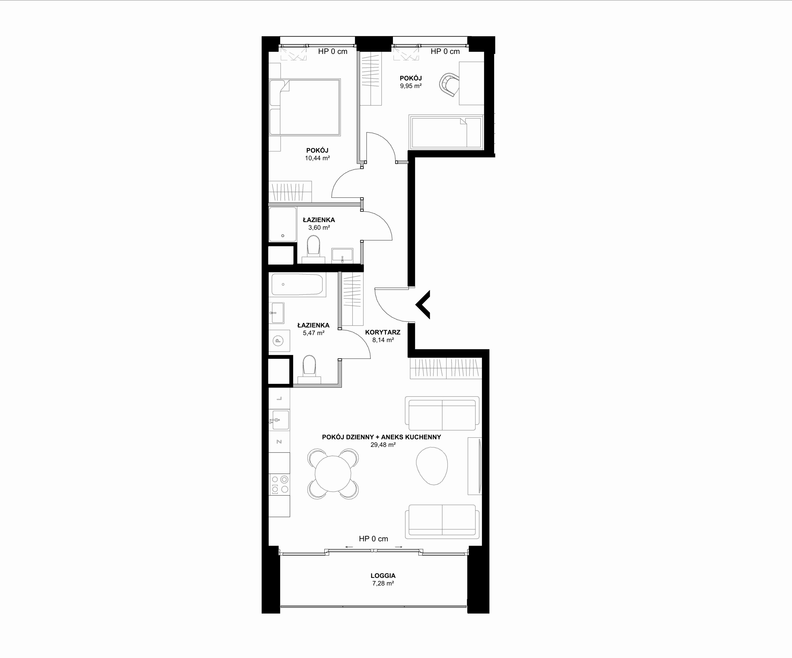 Kanwa Apartamenty – inwestycja Moderna Holding - lokal D – D.02.03