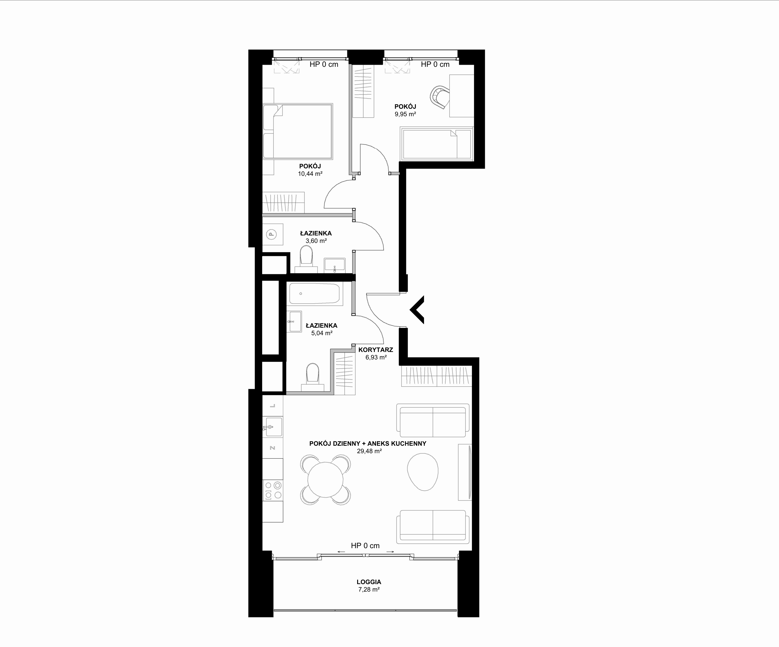 Kanwa Apartamenty – inwestycja Moderna Holding - lokal D – D.04.03