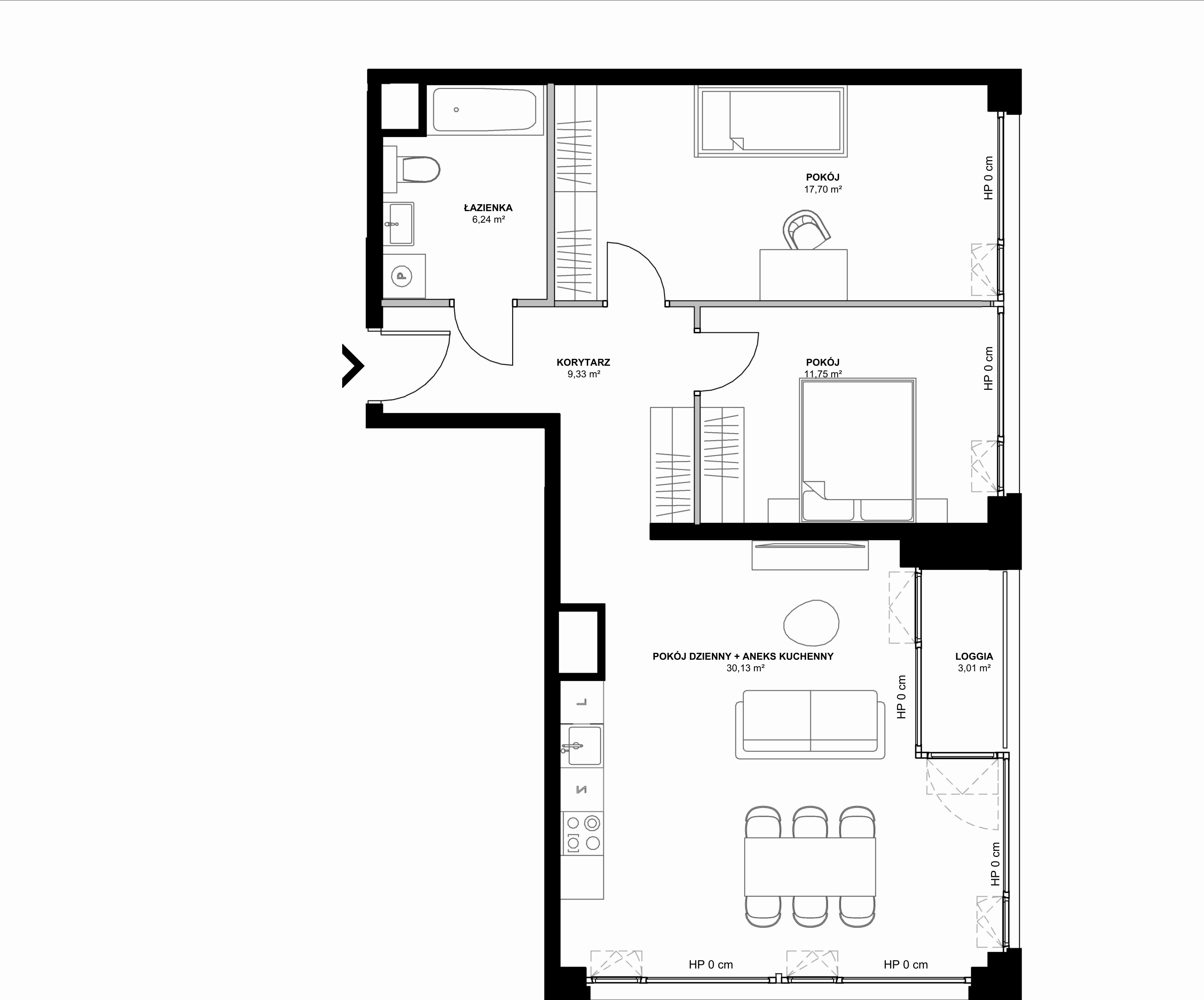Kanwa Apartamenty – inwestycja Moderna Holding - lokal B – B.06.08