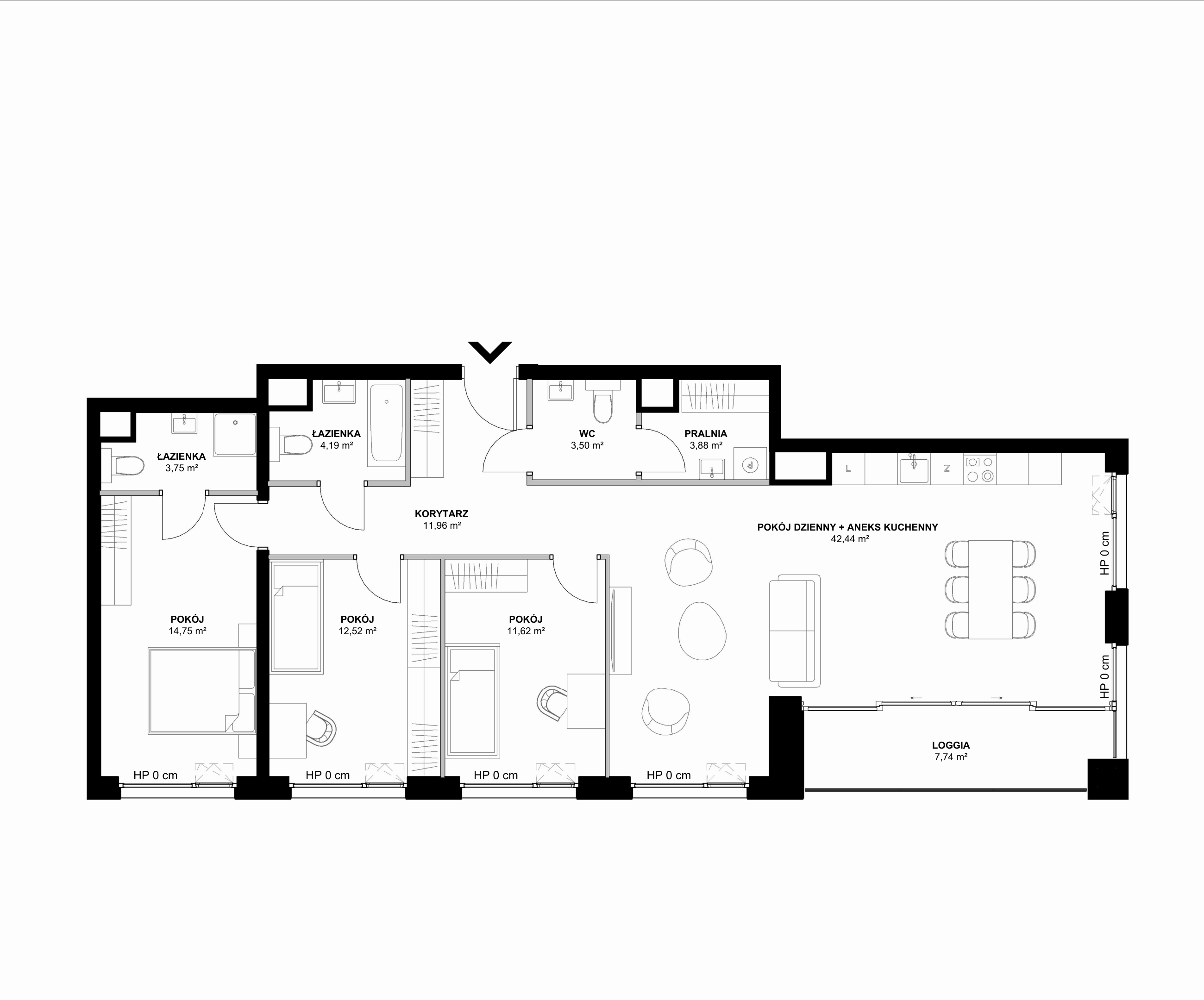 Kanwa Apartamenty – inwestycja Moderna Holding - lokal D – D.01.02