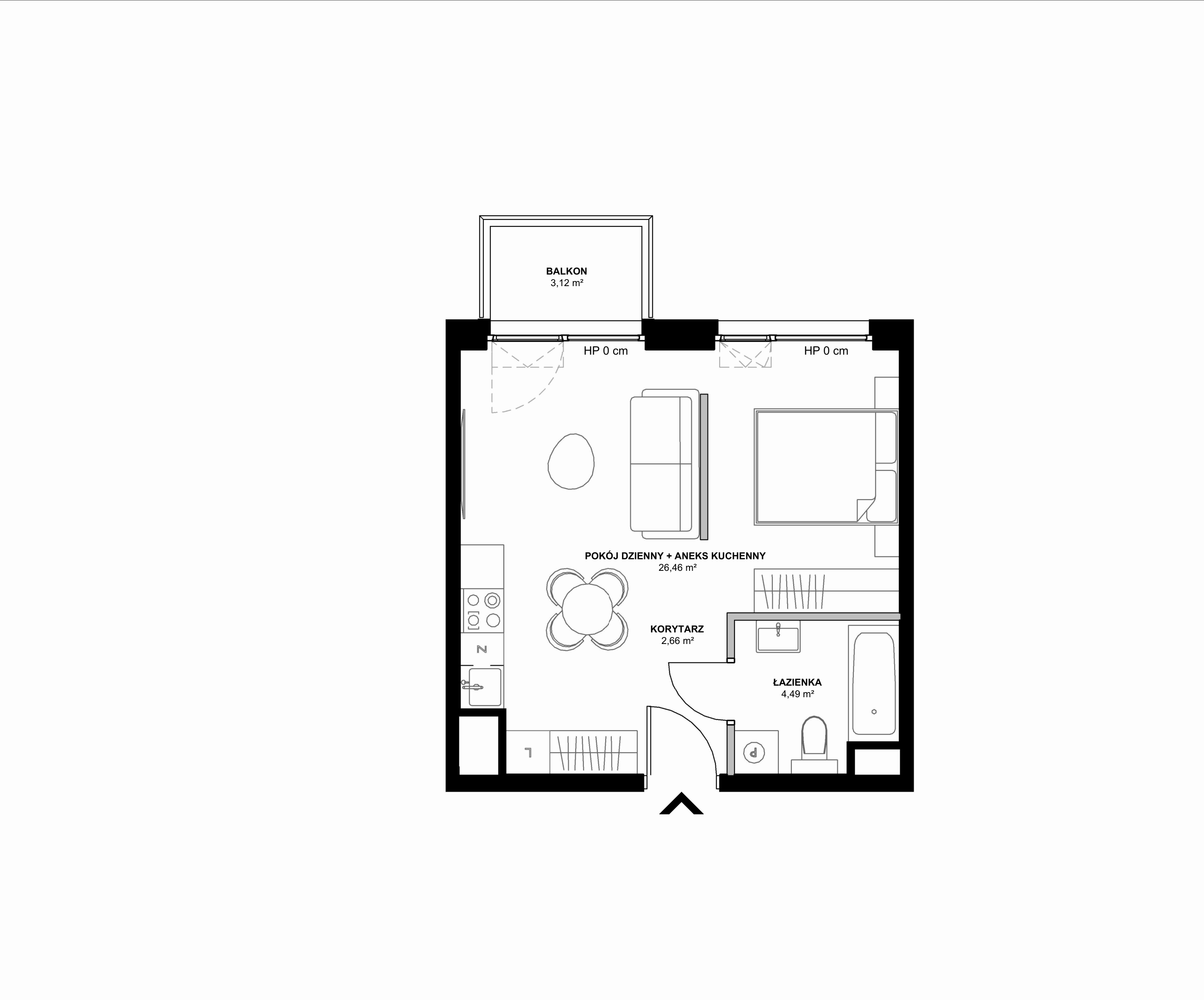 Kanwa Apartamenty – inwestycja Moderna Holding - lokal B – B.07.06