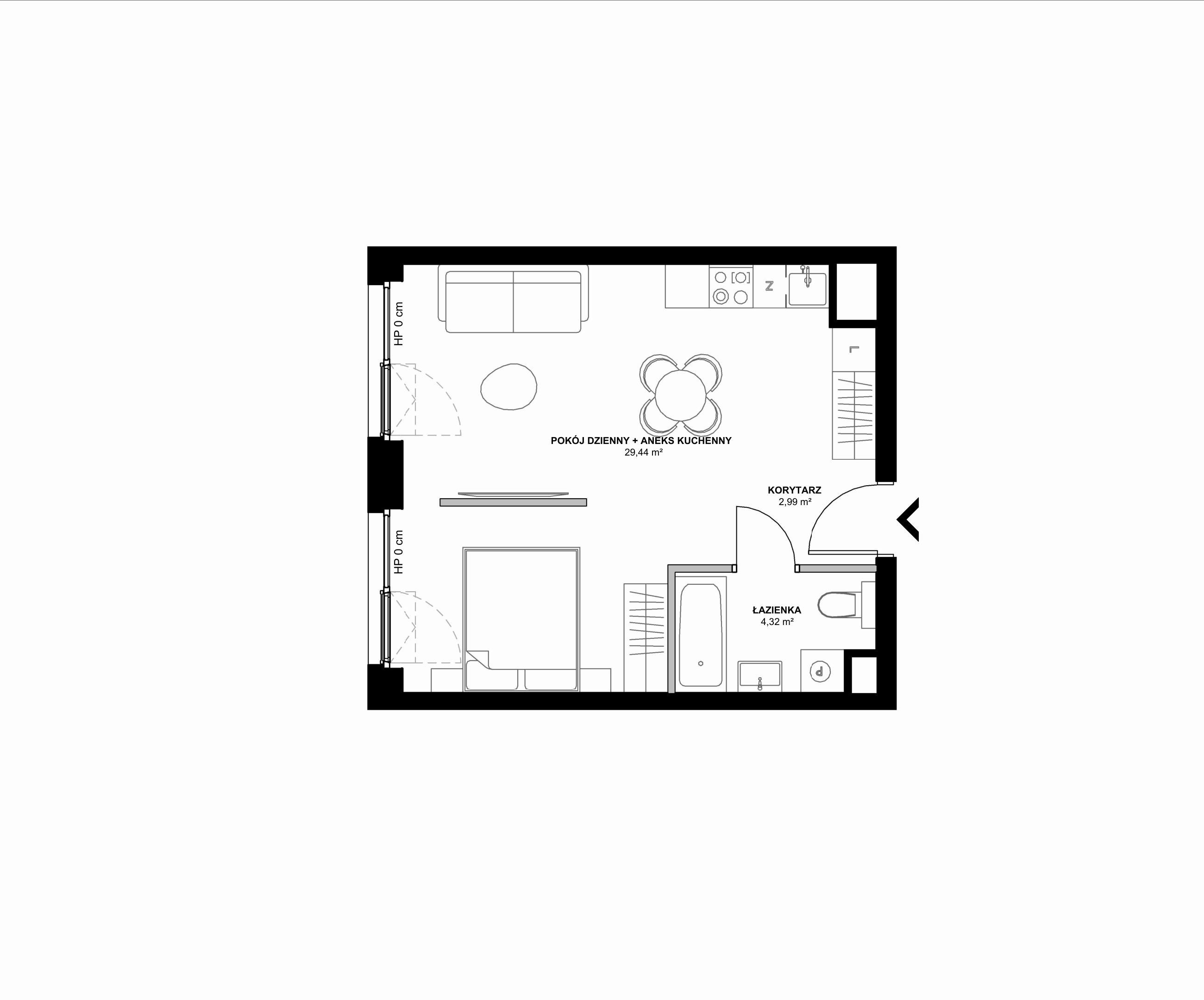 Kanwa Apartamenty – inwestycja Moderna Holding - lokal A – A.01.06