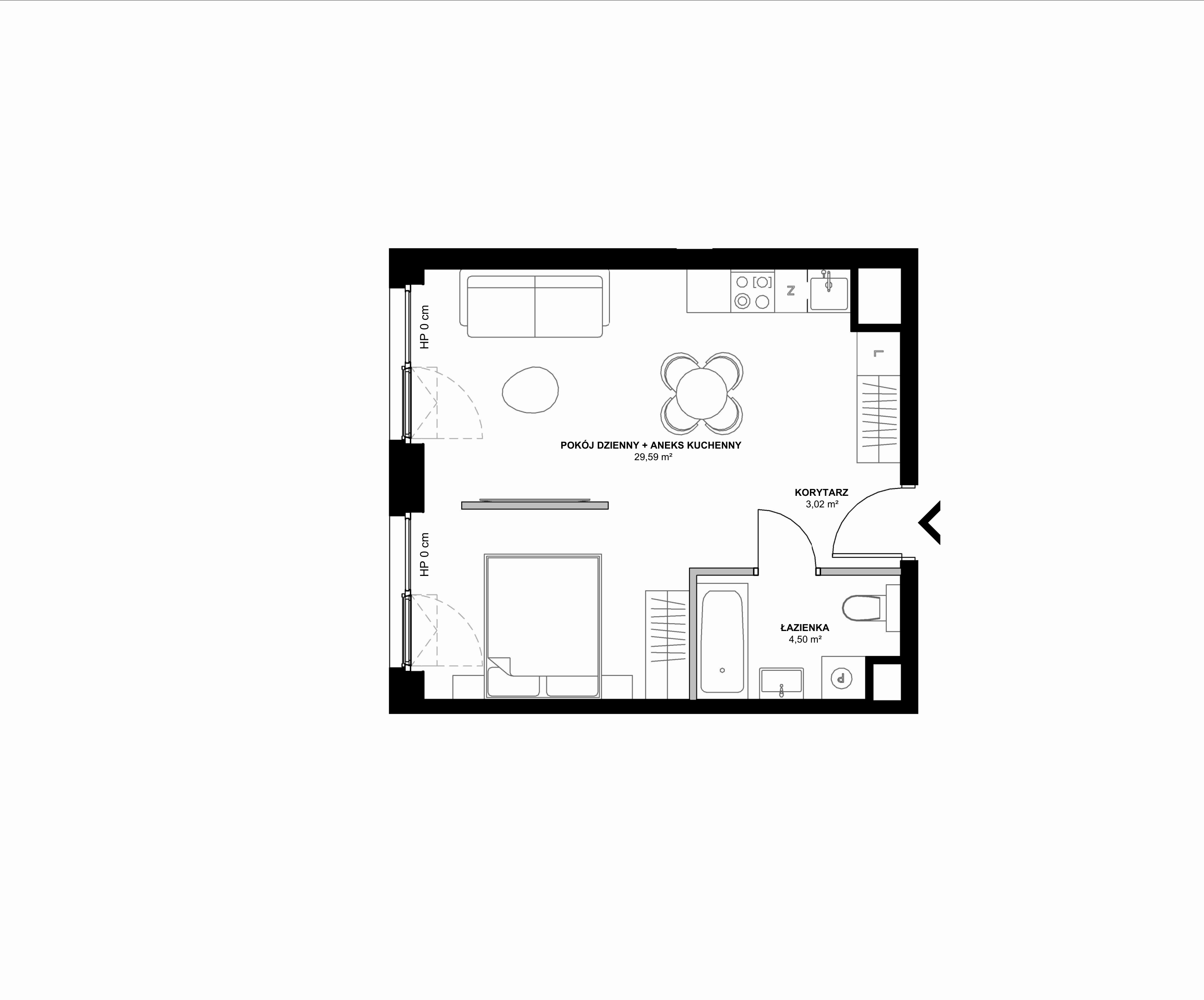 Kanwa Apartamenty – inwestycja Moderna Holding - lokal A – A.01.08