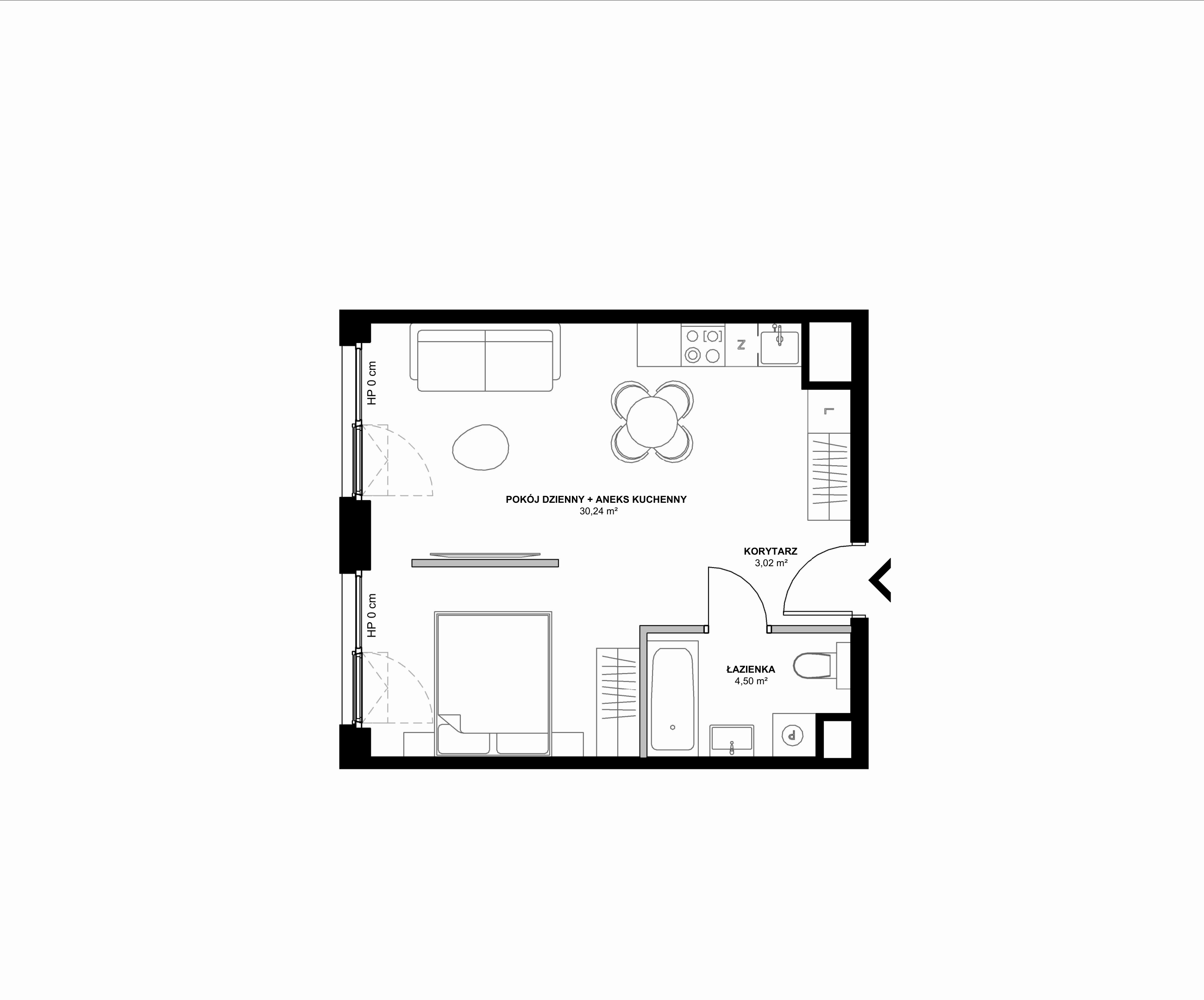 Kanwa Apartamenty – inwestycja Moderna Holding - lokal A – A.02.08