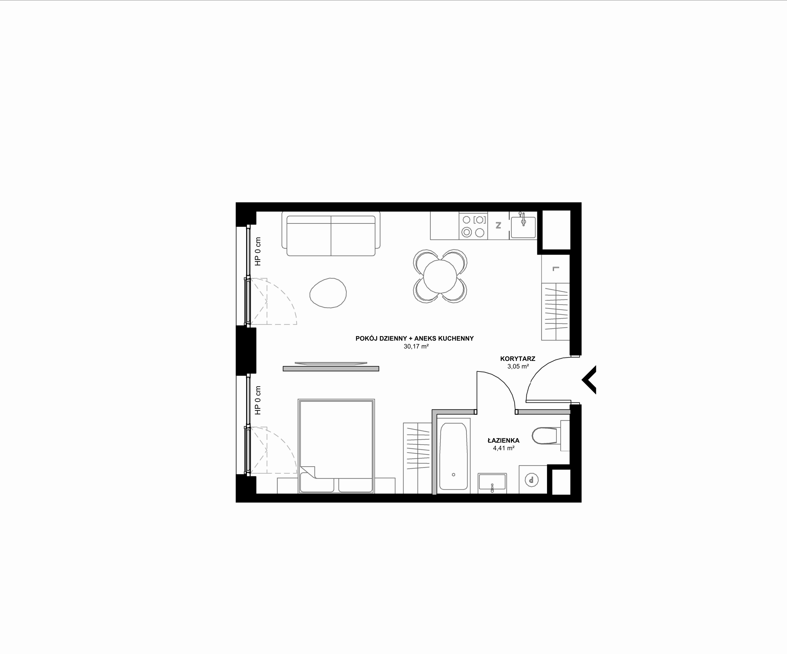 Kanwa Apartamenty – inwestycja Moderna Holding - lokal A – A.03.06
