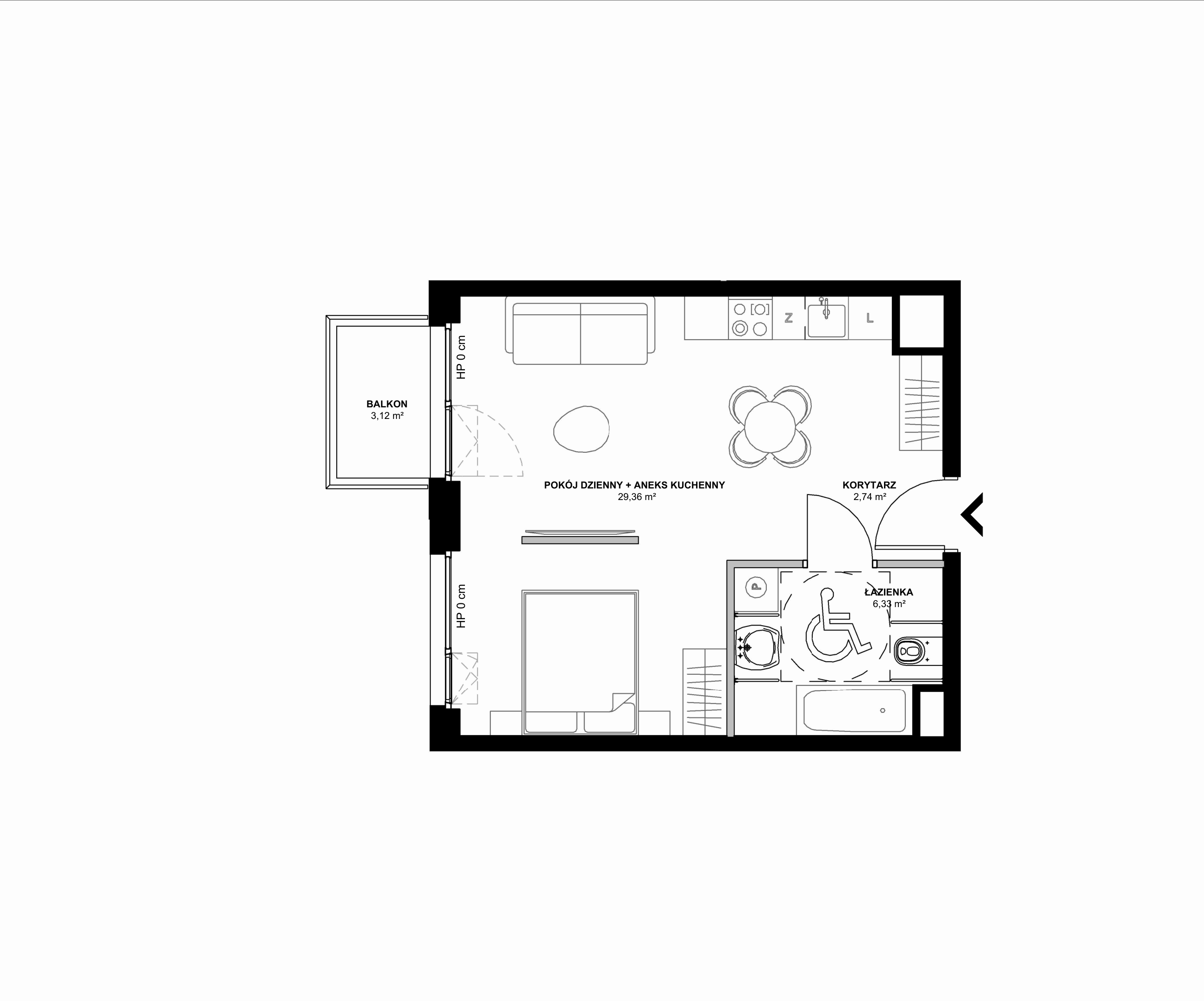 Kanwa Apartamenty – inwestycja Moderna Holding - lokal C.02.03
