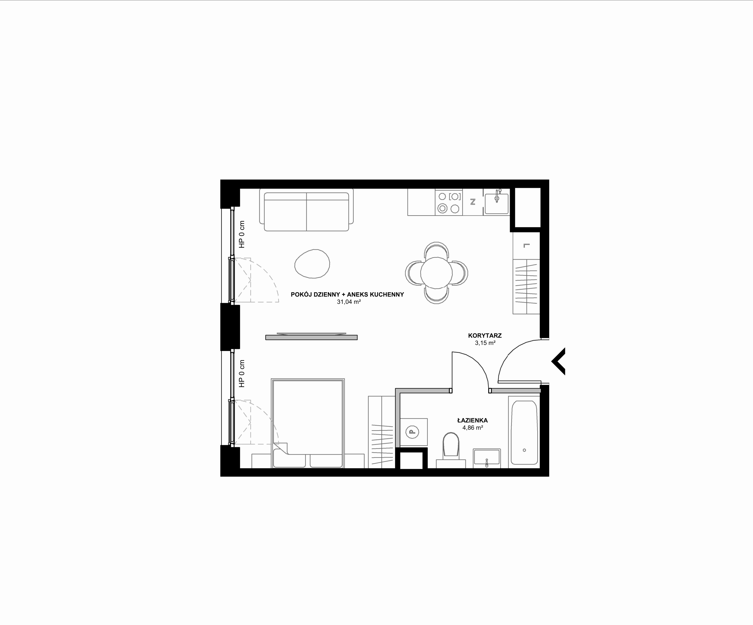 Kanwa Apartamenty – inwestycja Moderna Holding - lokal A – A.02.09