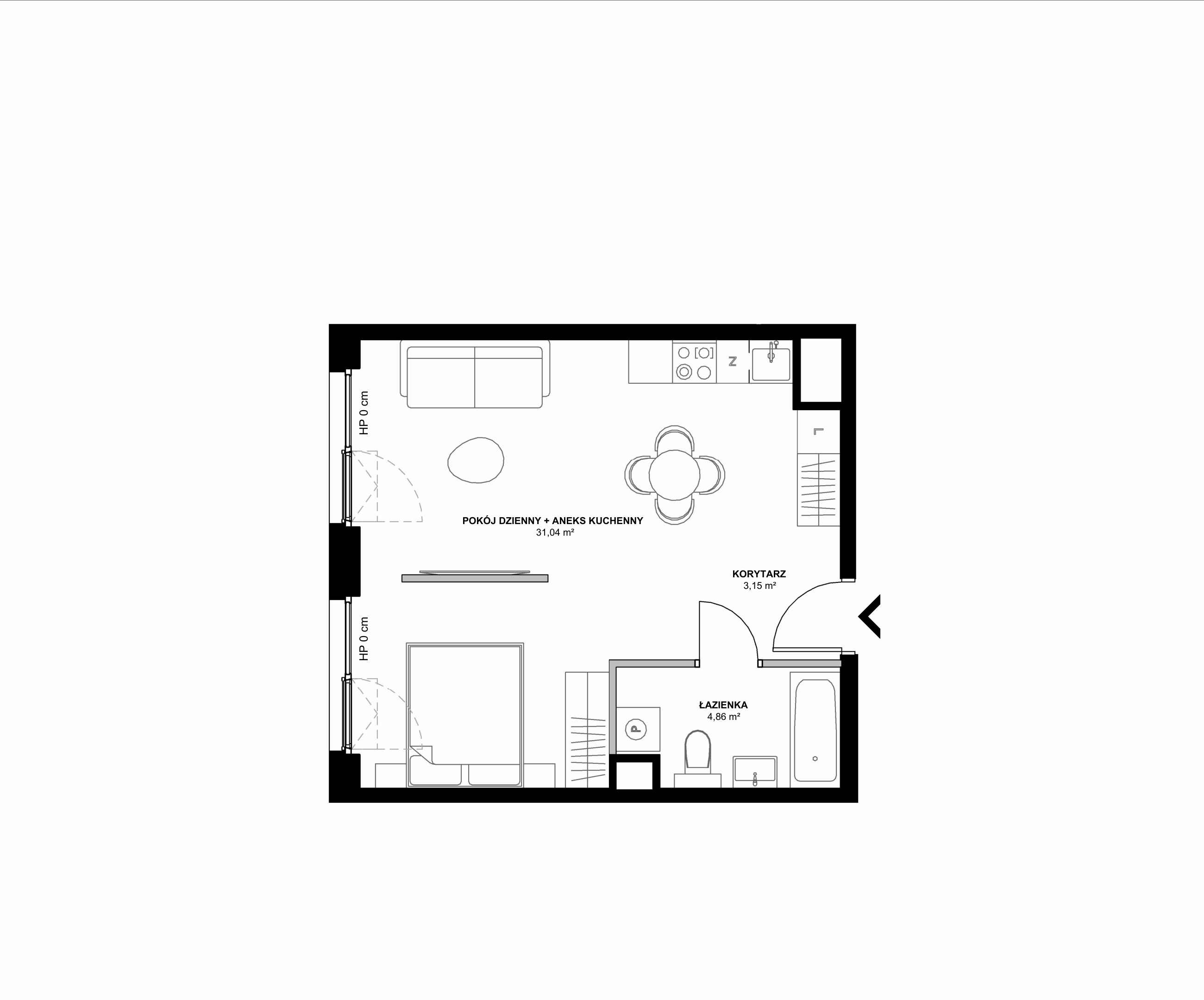 Kanwa Apartamenty – inwestycja Moderna Holding - lokal A – A.03.09