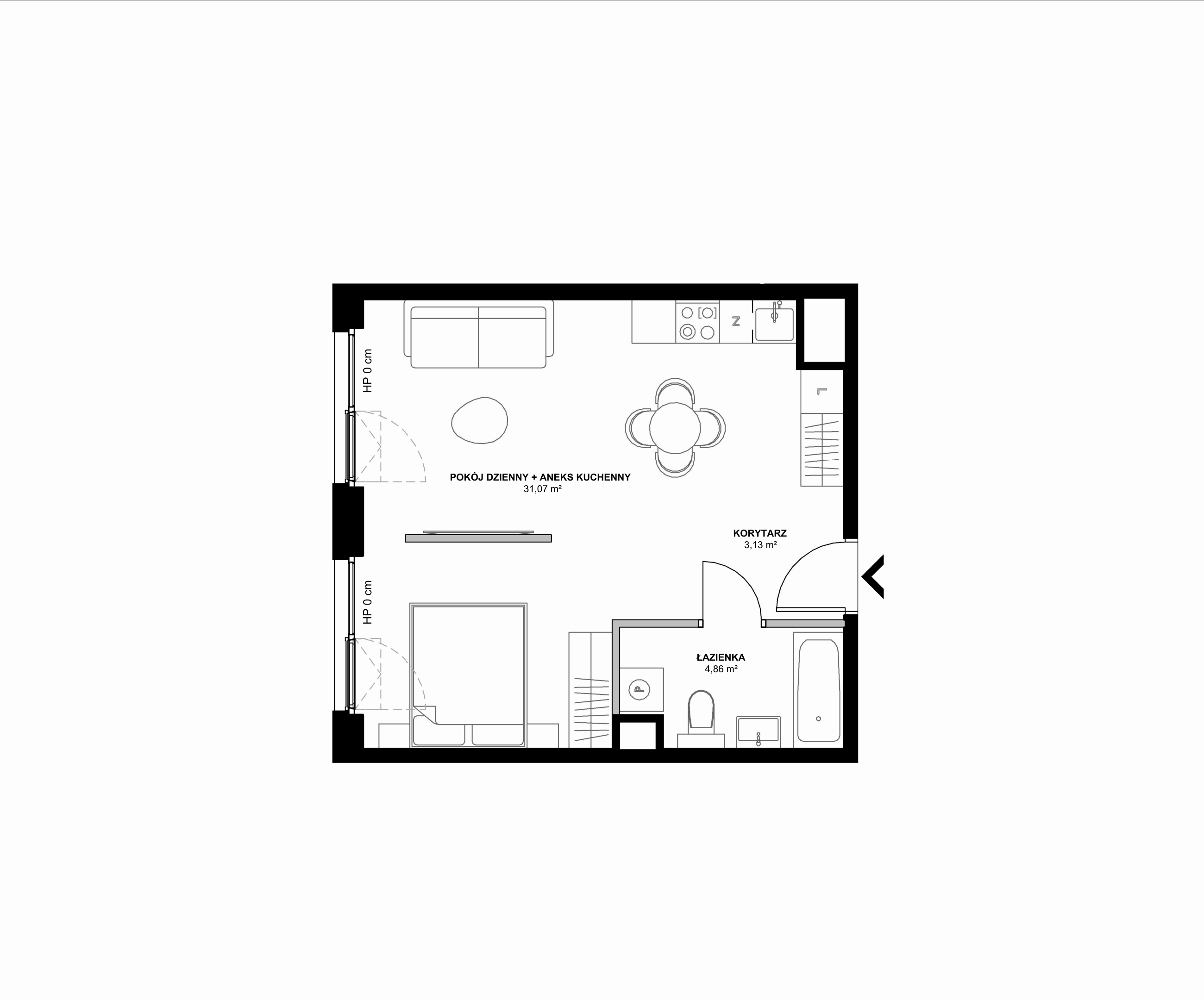 Kanwa Apartamenty – inwestycja Moderna Holding - lokal A – A.04.09
