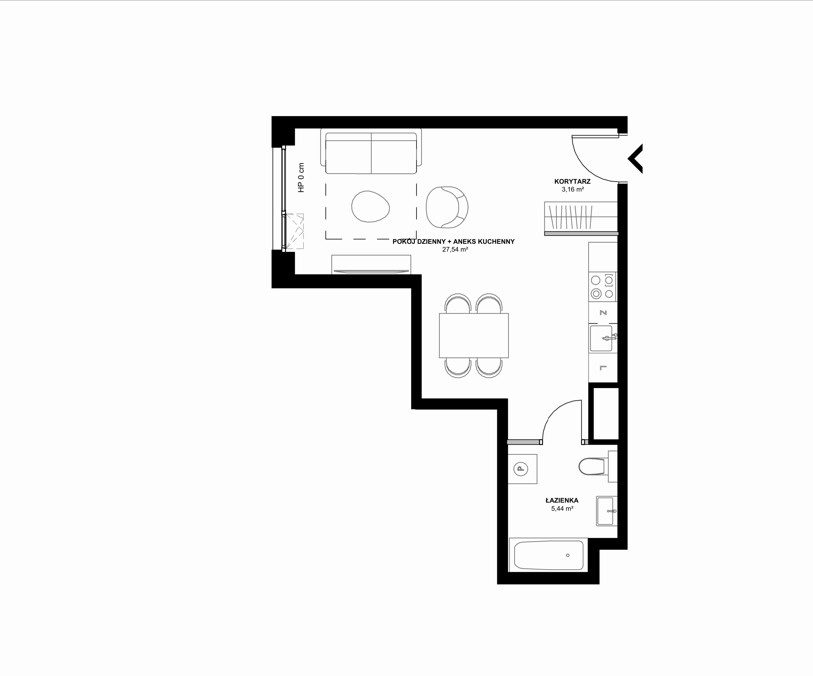 Kanwa Apartamenty – inwestycja Moderna Holding - lokal C.01.02