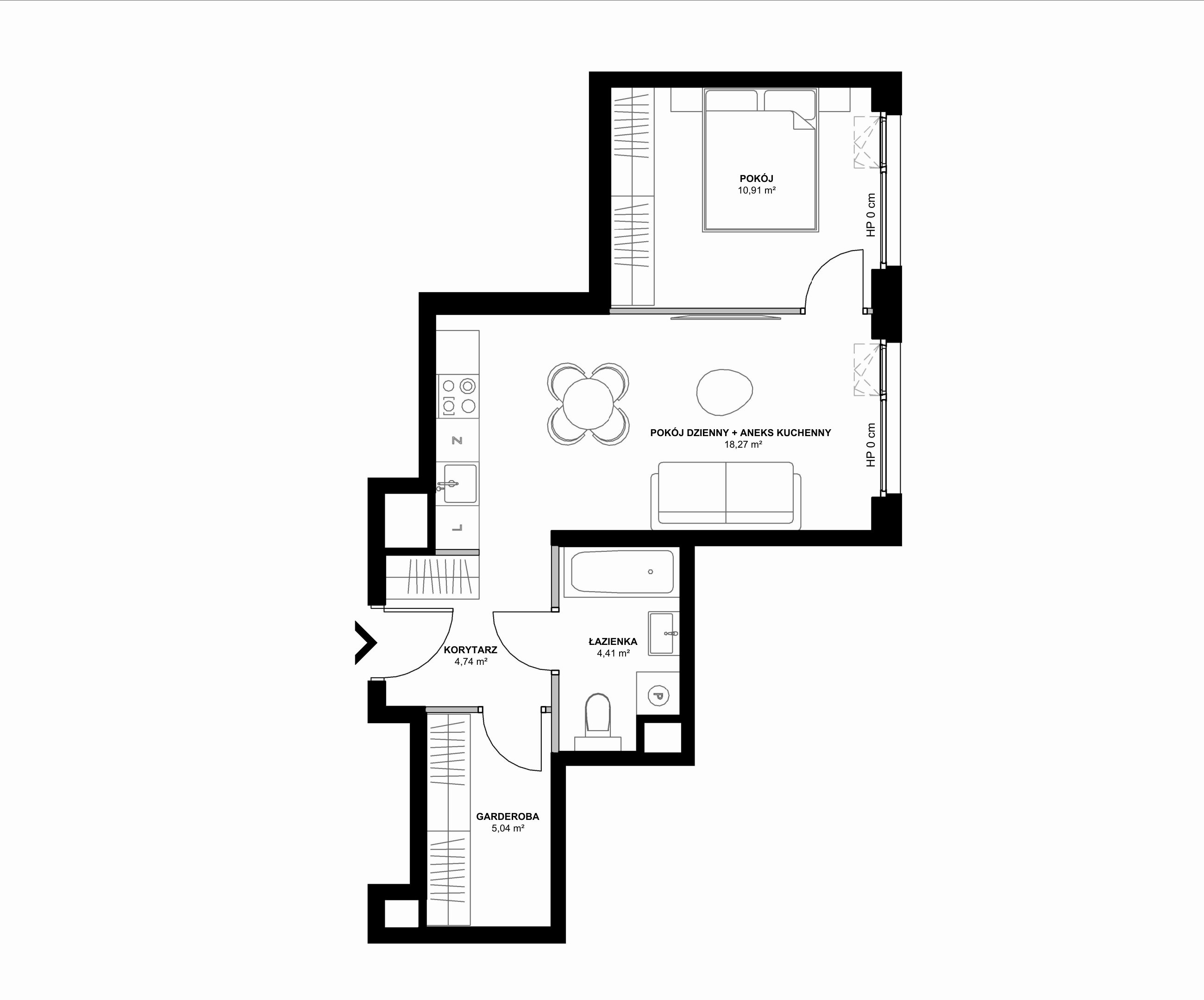 Kanwa Apartamenty – inwestycja Moderna Holding - lokal A – A.02.01