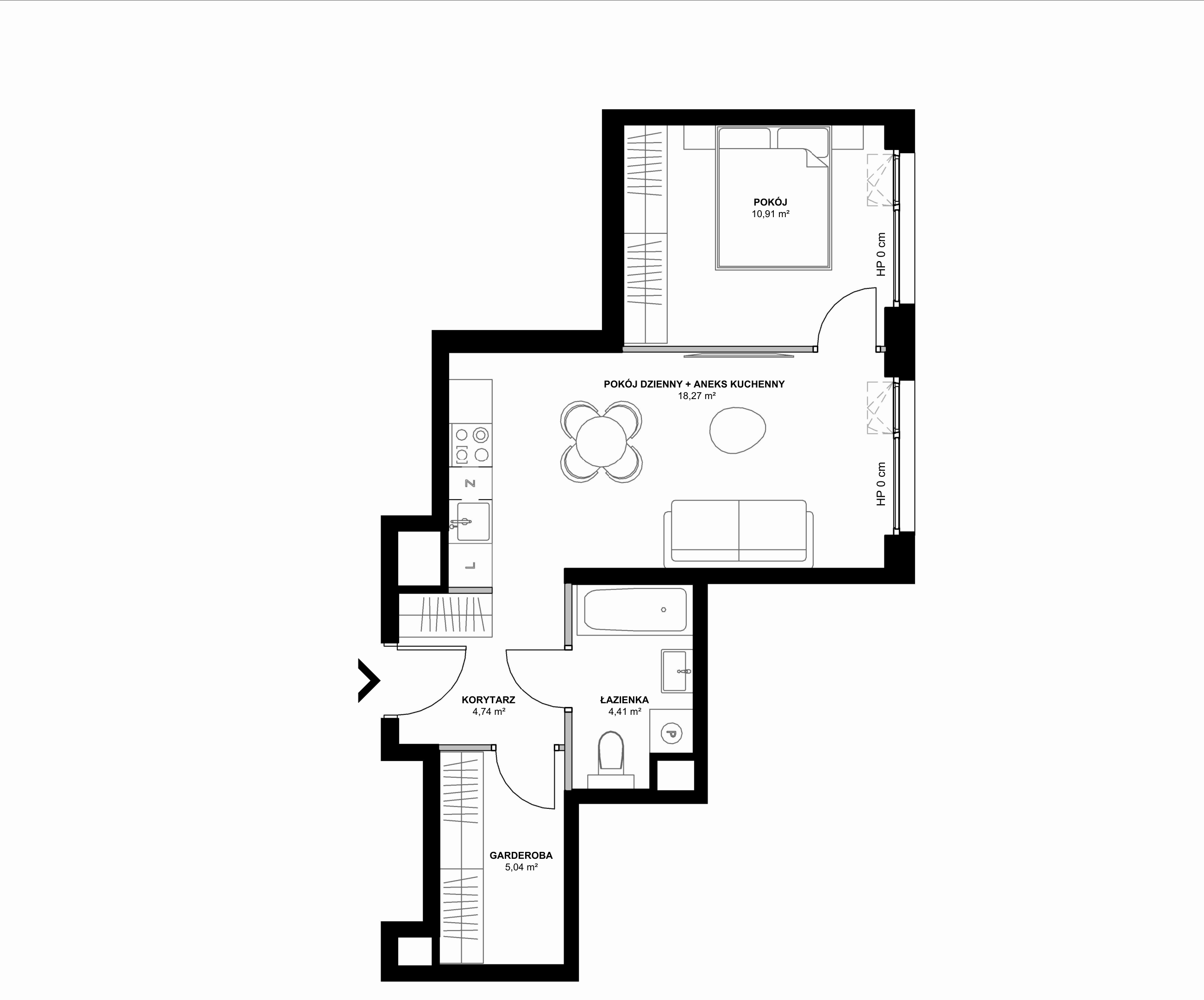 Kanwa Apartamenty – inwestycja Moderna Holding - lokal A – A.03.01