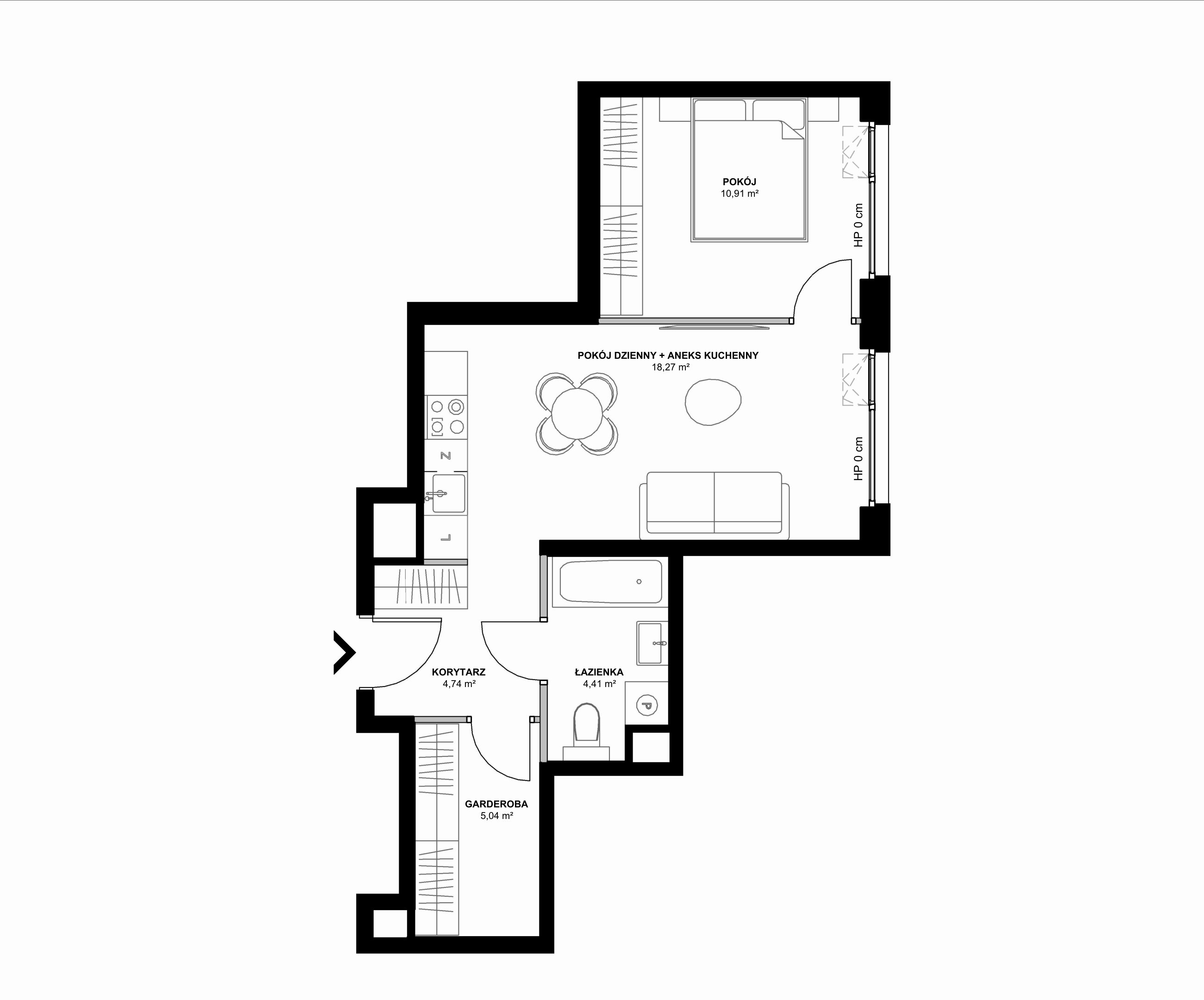 Kanwa Apartamenty – inwestycja Moderna Holding - lokal A – A.04.01