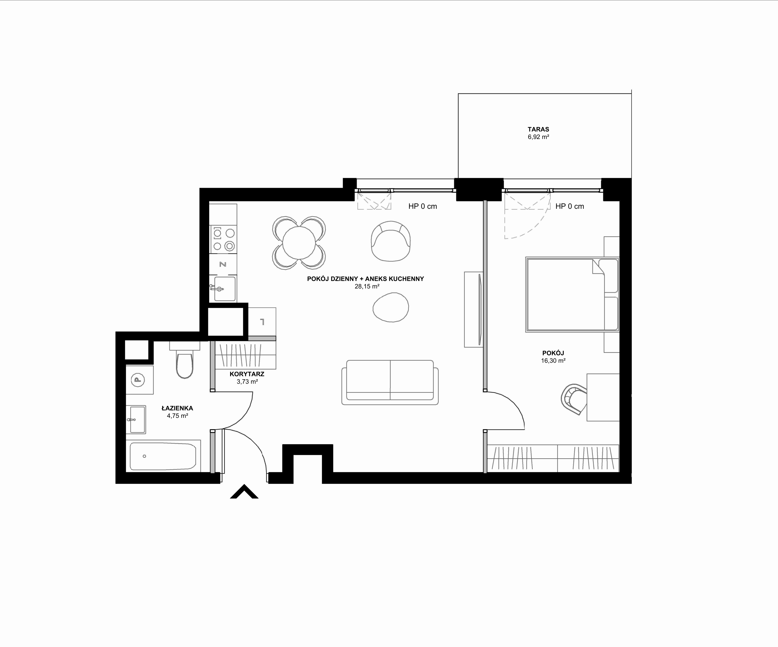 Kanwa Apartamenty – inwestycja Moderna Holding - lokal A – A.01.02