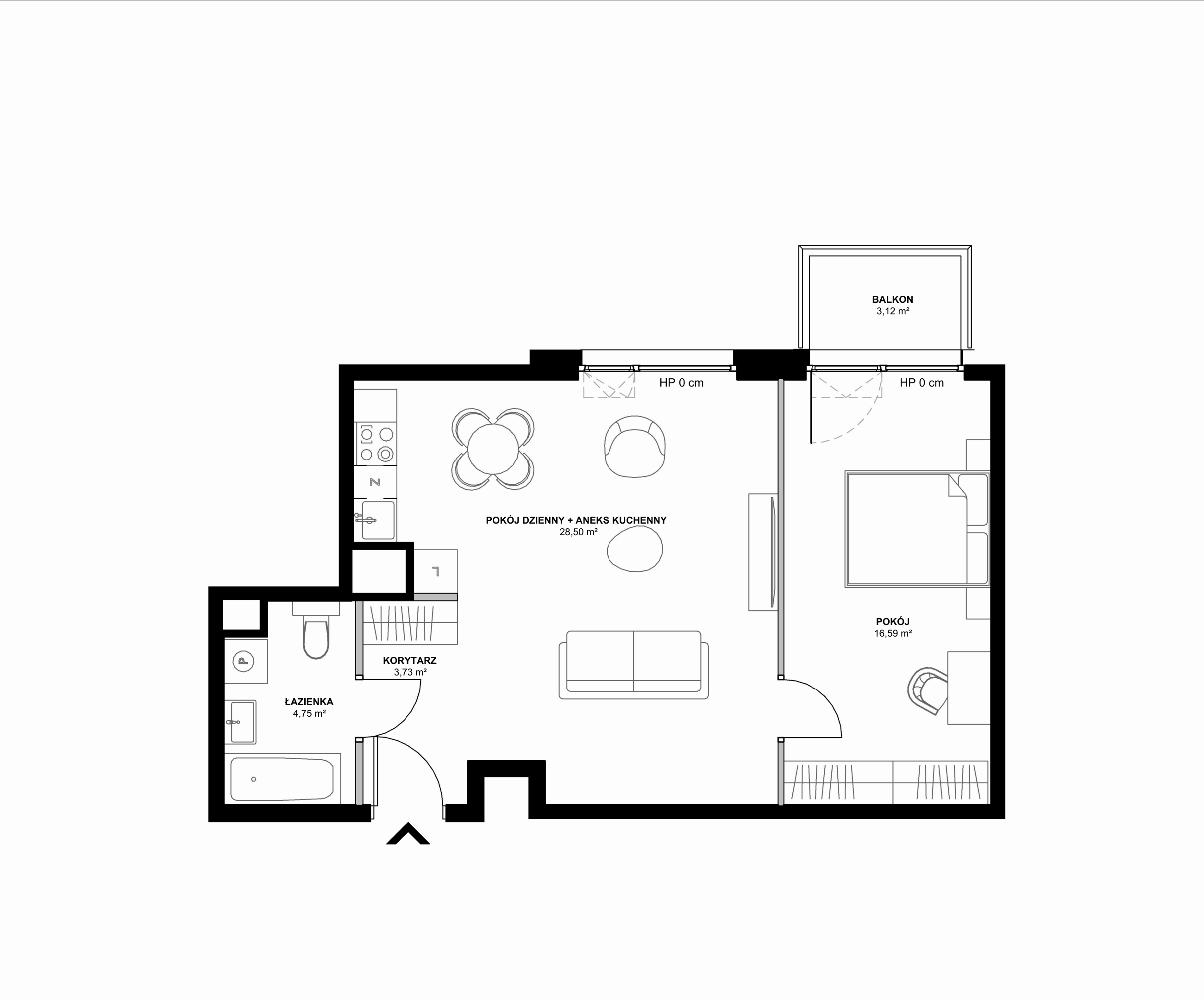 Kanwa Apartamenty – inwestycja Moderna Holding - lokal A – A.03.02