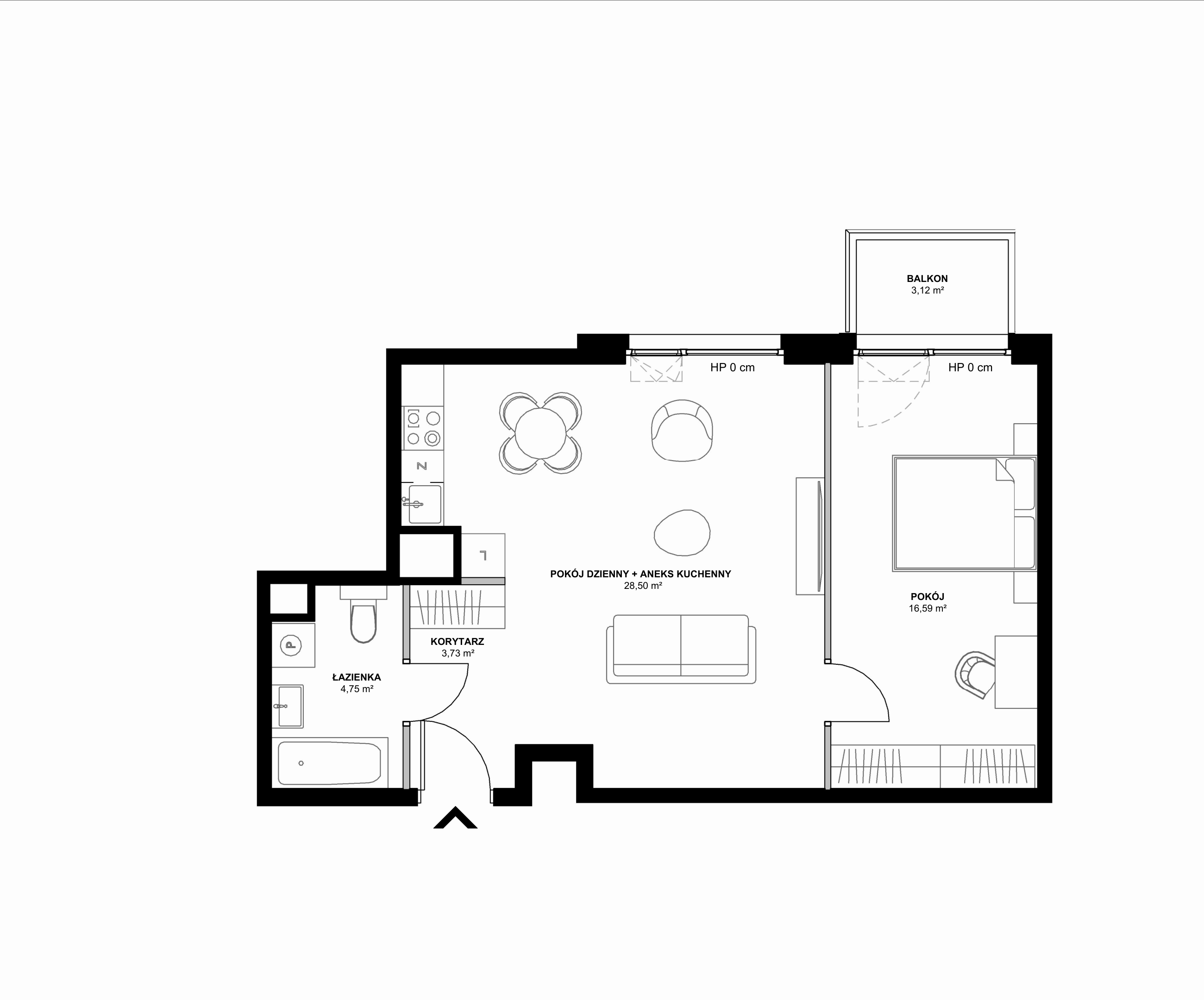 Kanwa Apartamenty – inwestycja Moderna Holding - lokal A – A.04.02