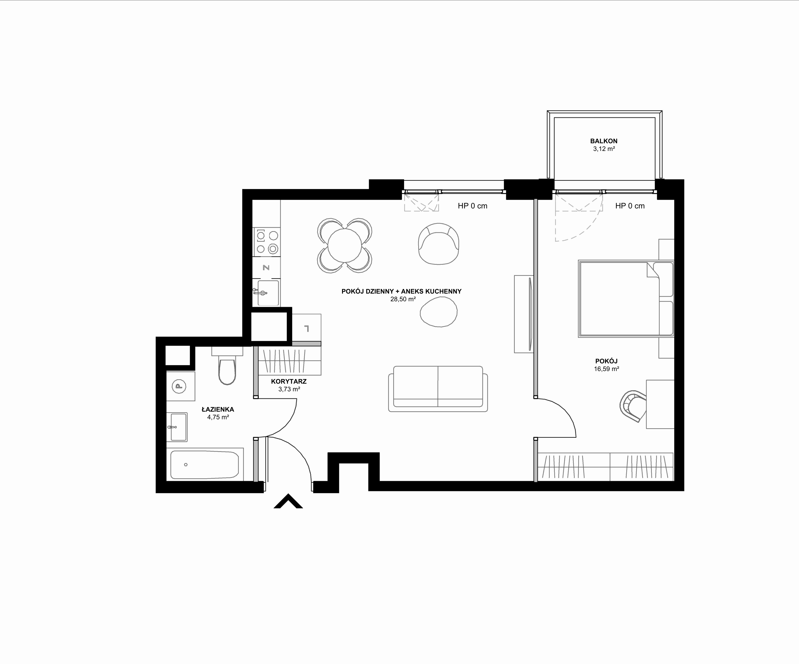 Kanwa Apartamenty – inwestycja Moderna Holding - lokal A – A.05.02