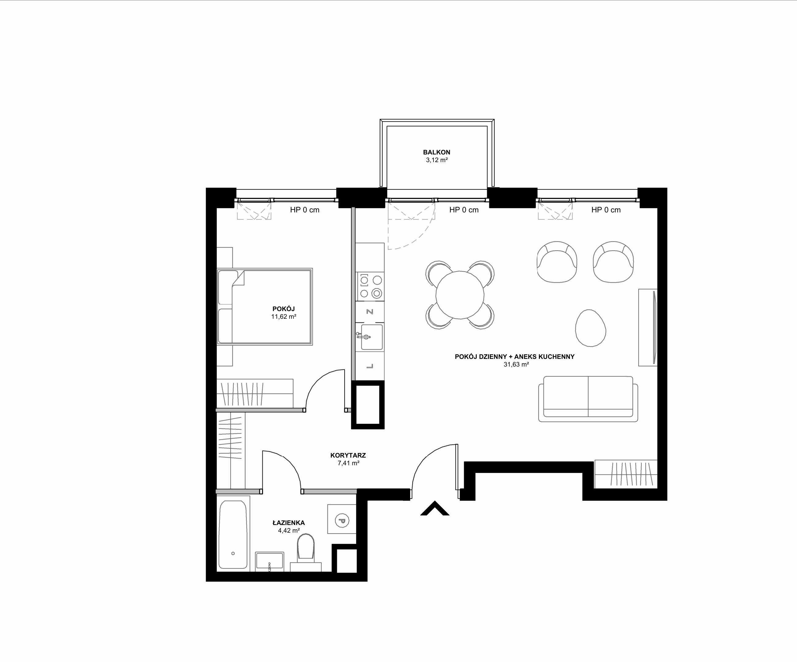 Kanwa Apartamenty – inwestycja Moderna Holding - lokal B – B.04.03
