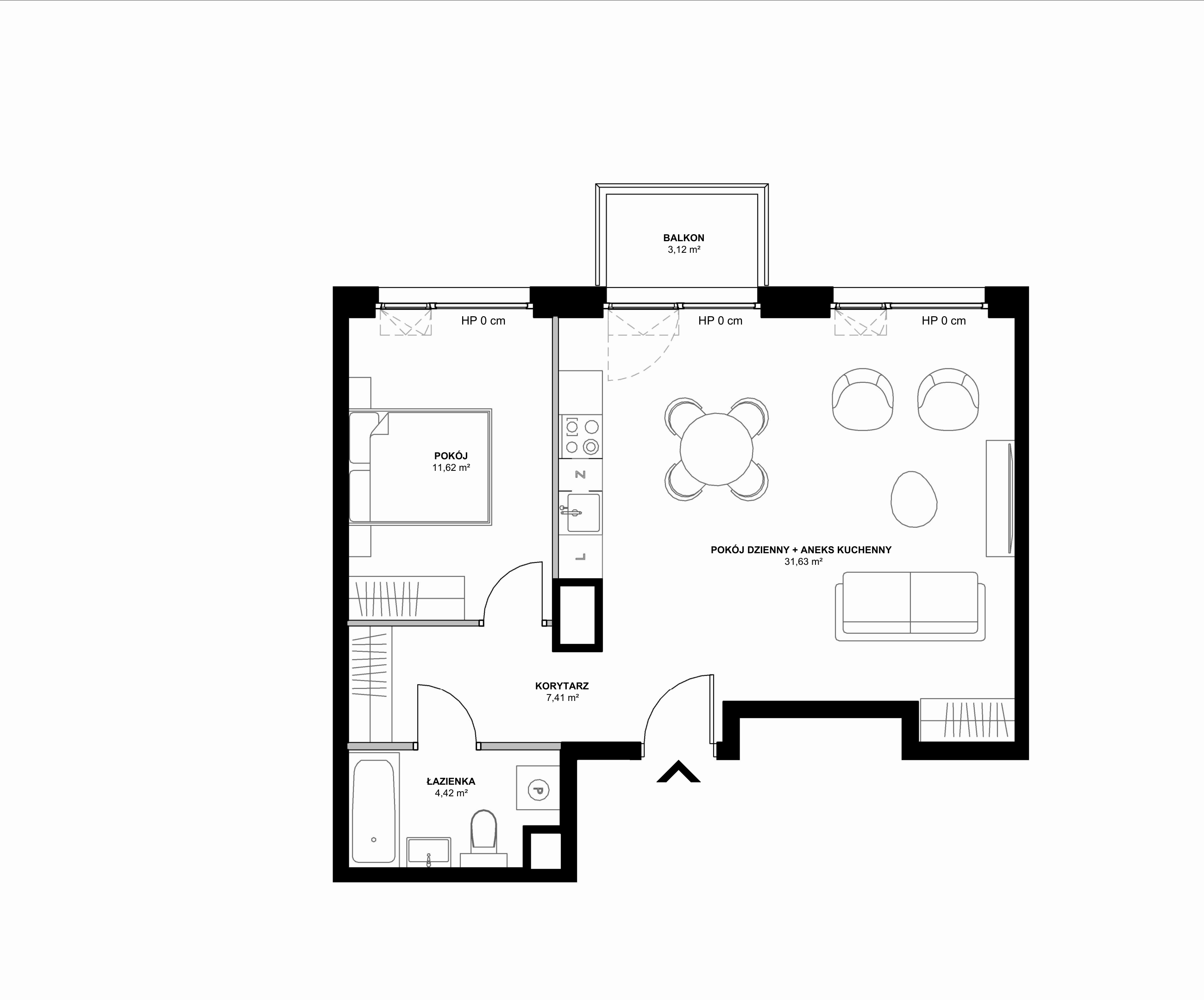 Kanwa Apartamenty – inwestycja Moderna Holding - lokal B – B.06.03