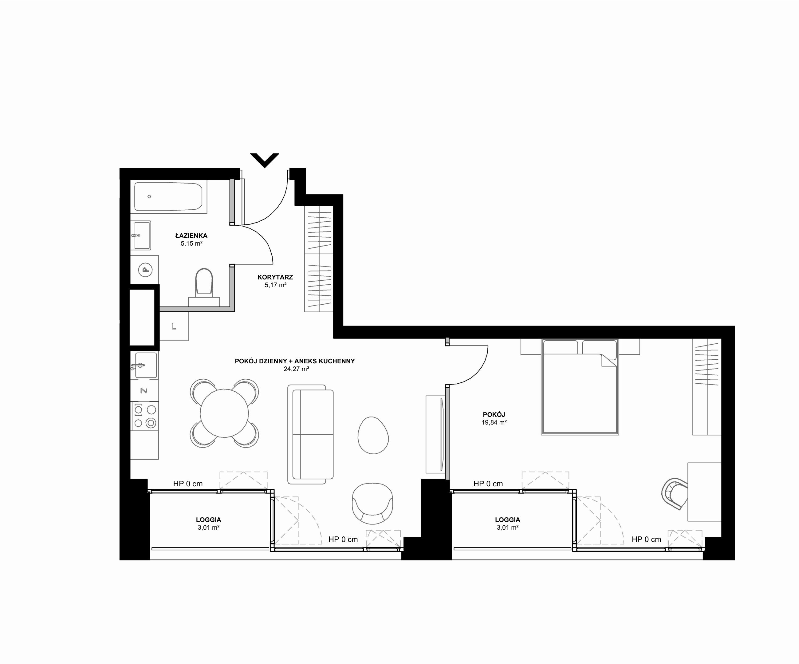 Kanwa Apartamenty – inwestycja Moderna Holding - lokal B – B.04.01