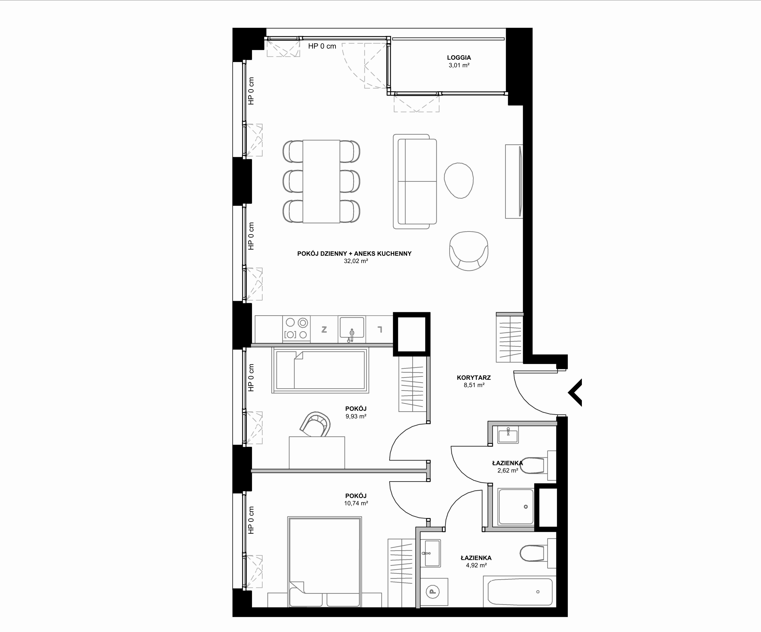 Kanwa Apartamenty – inwestycja Moderna Holding - lokal C.02.04