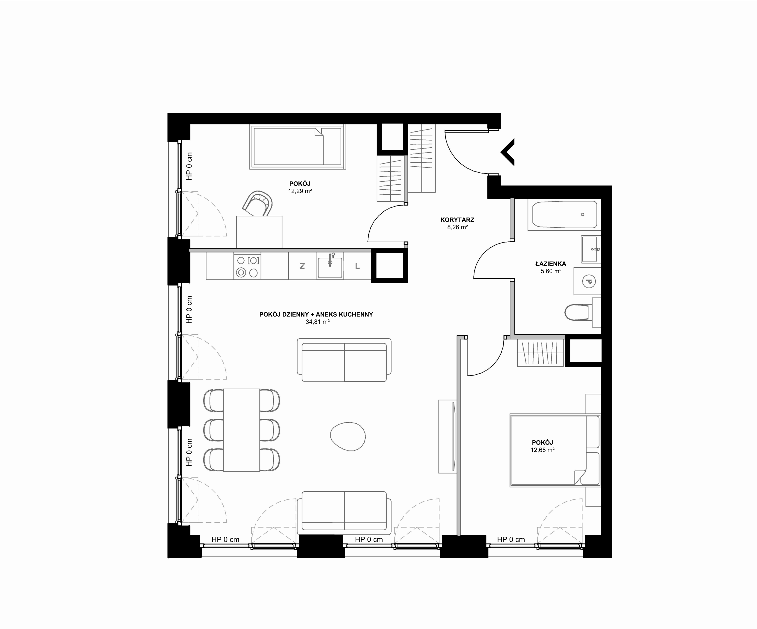 Kanwa Apartamenty – inwestycja Moderna Holding - lokal A – A.01.05