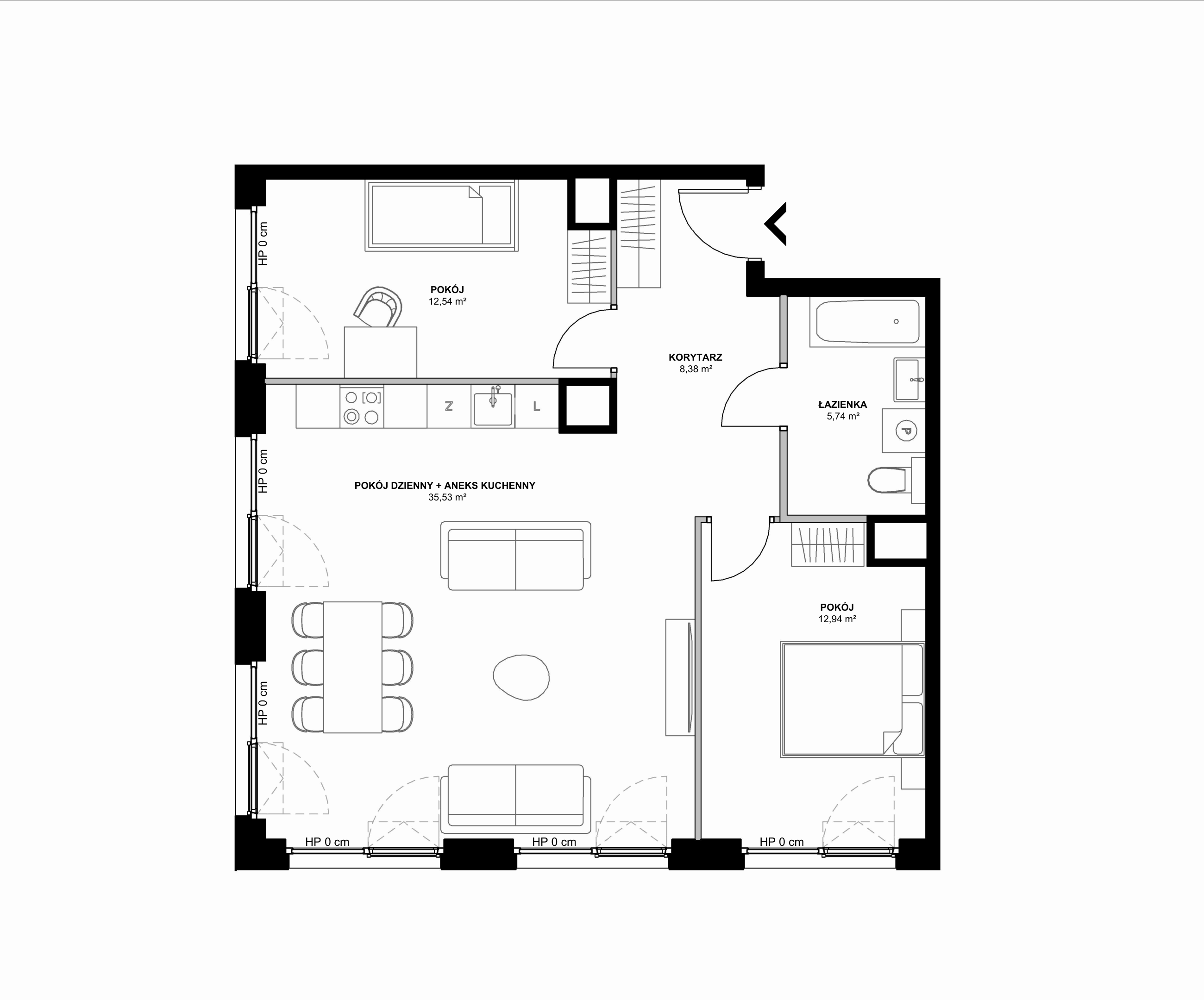 Kanwa Apartamenty – inwestycja Moderna Holding - lokal A – A.02.05