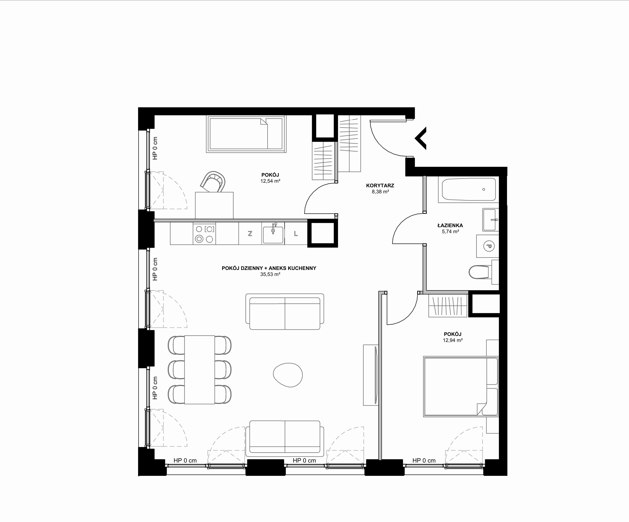 Kanwa Apartamenty – inwestycja Moderna Holding - lokal A – A.03.05