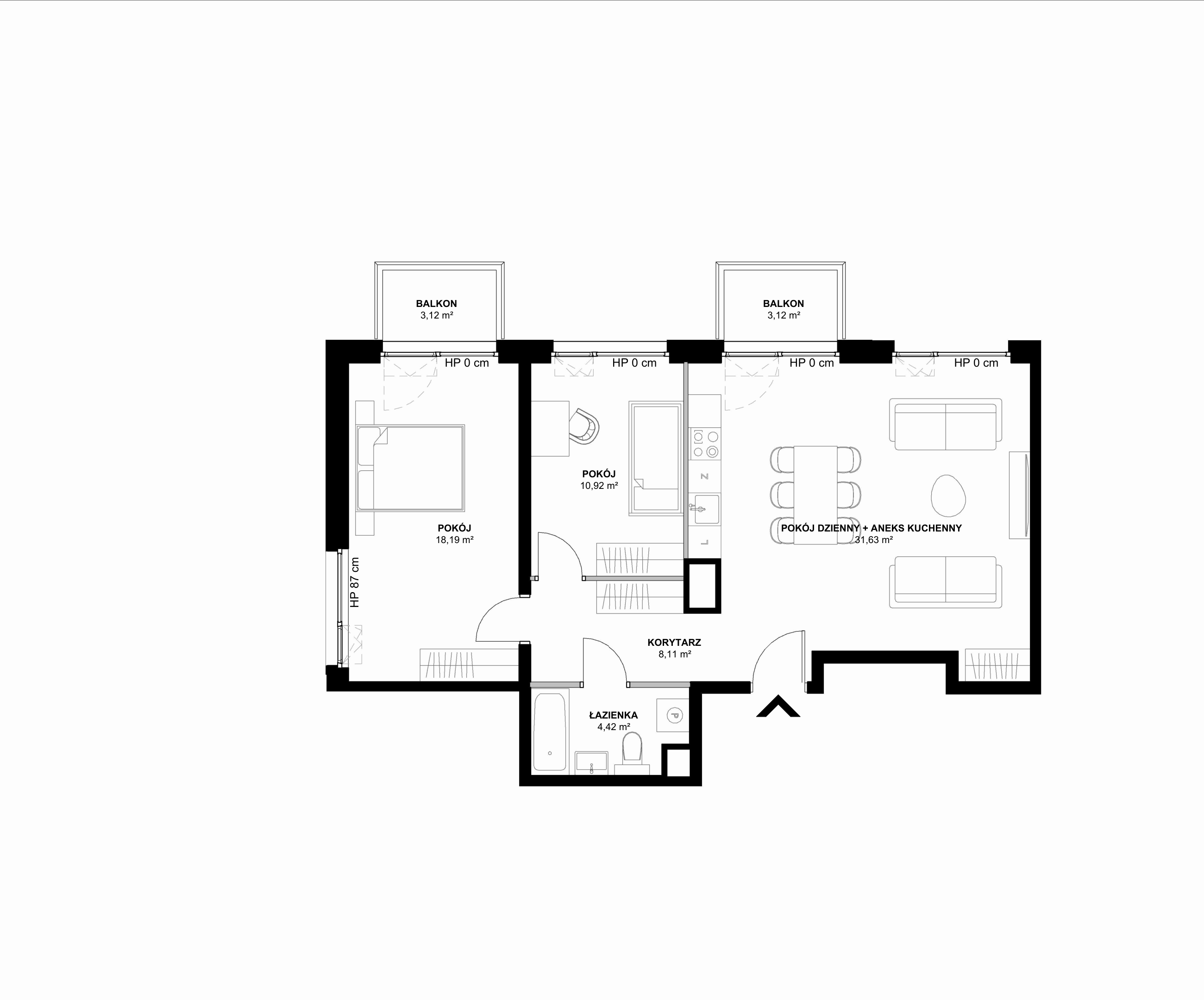 Kanwa Apartamenty – inwestycja Moderna Holding - lokal B – B.07.03