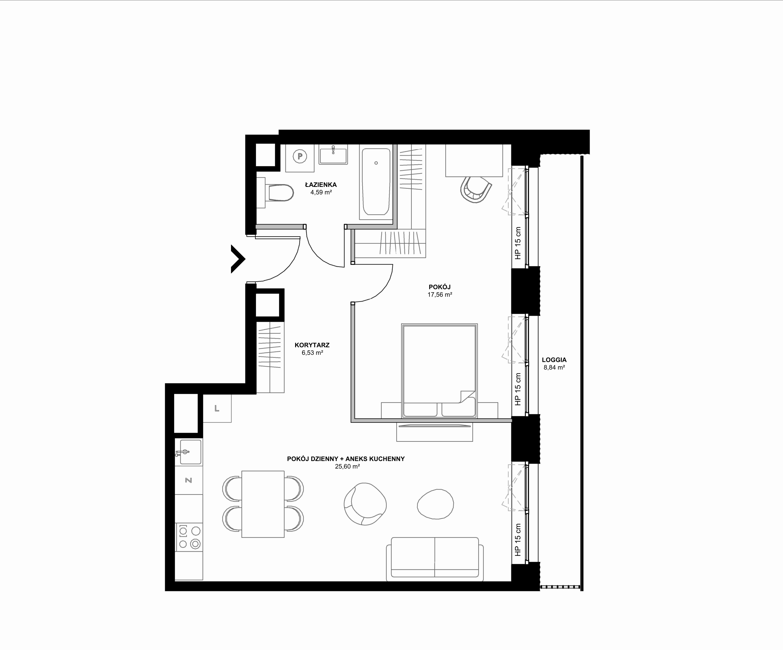 Kanwa Apartamenty – inwestycja Moderna Holding - lokal C.03.01