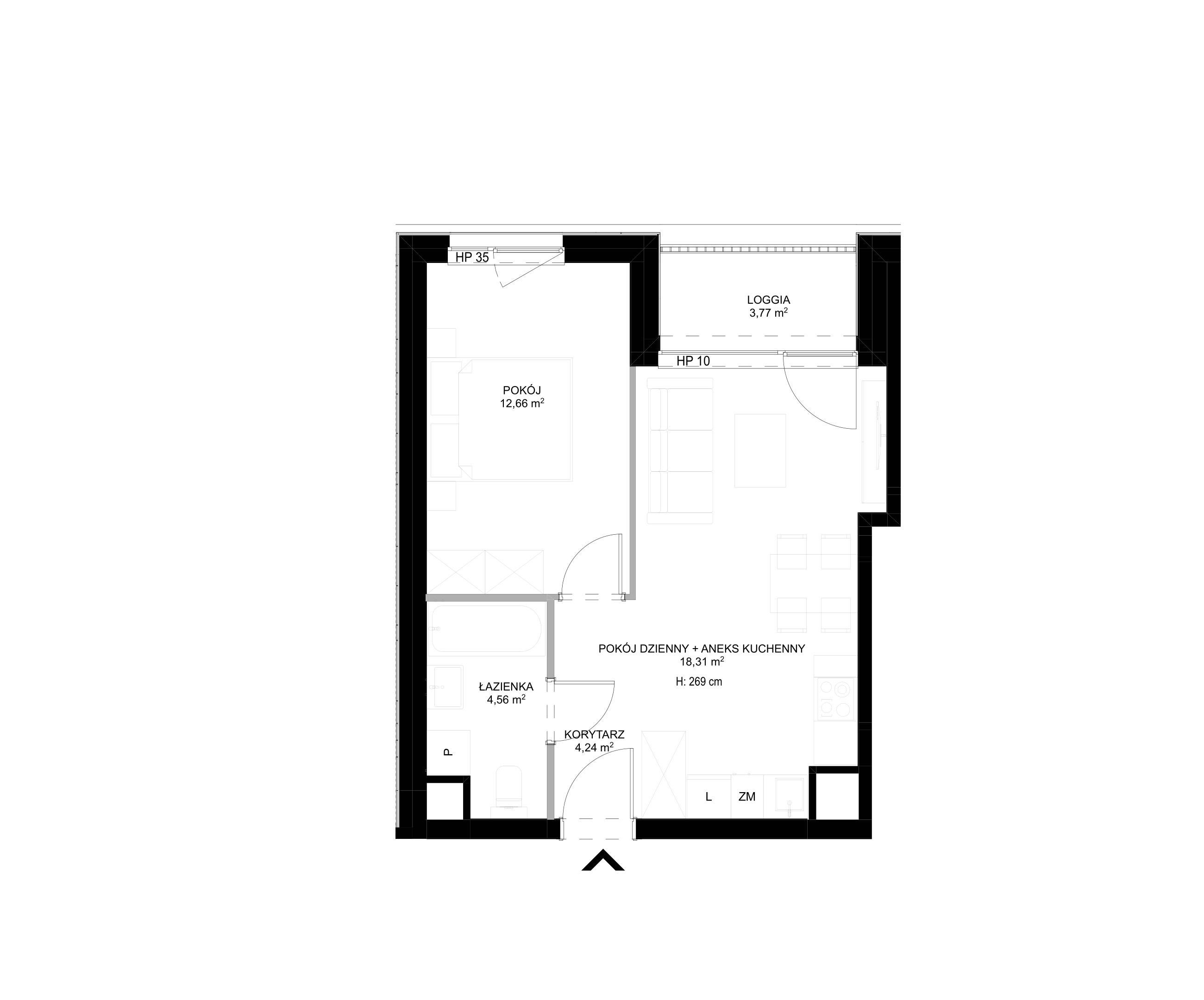 Spot Apartamenty – inwestycja Moderna Holding - lokal A – A.4.1