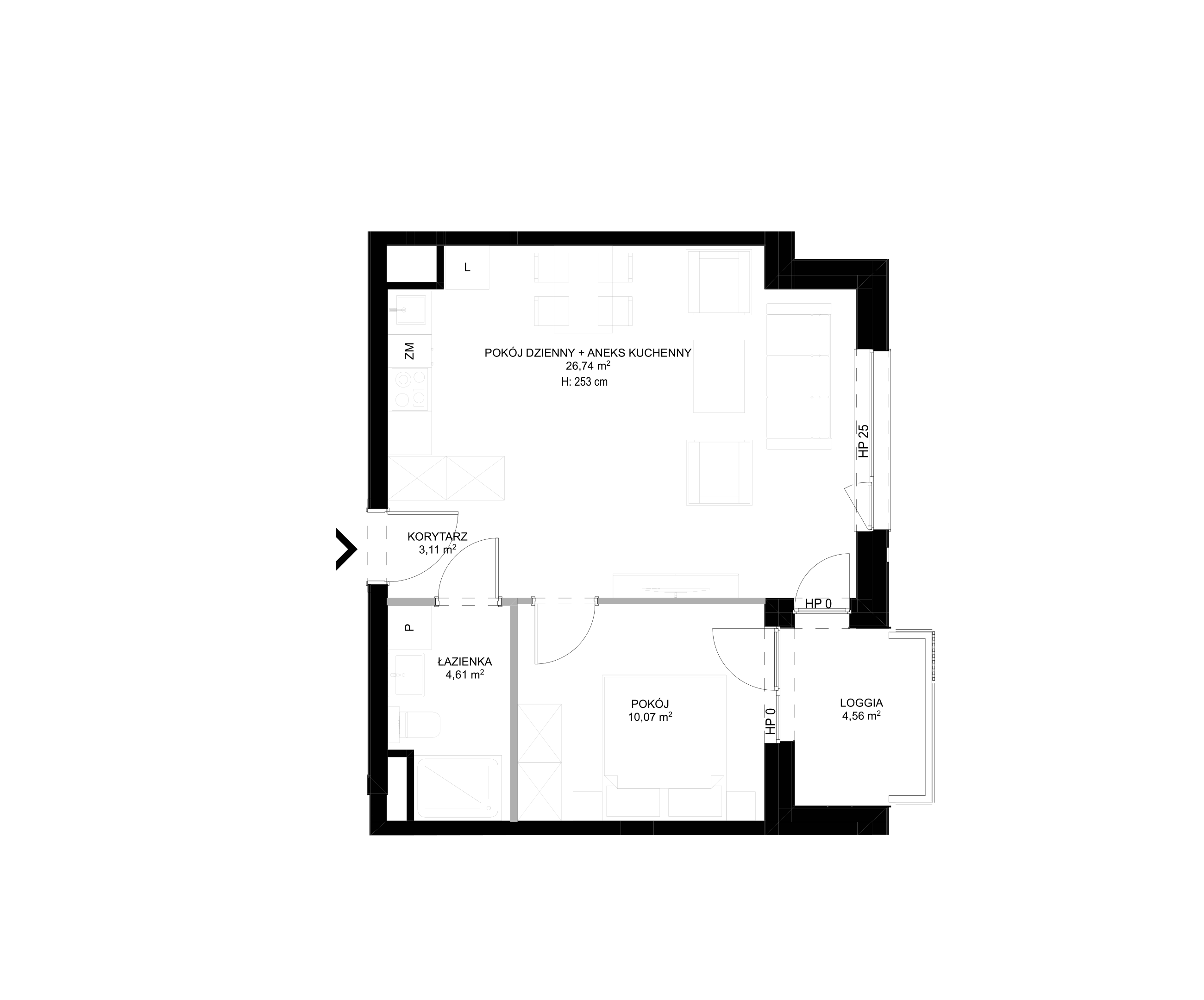 Spot Apartamenty – inwestycja Moderna Holding - lokal A – A.2.5