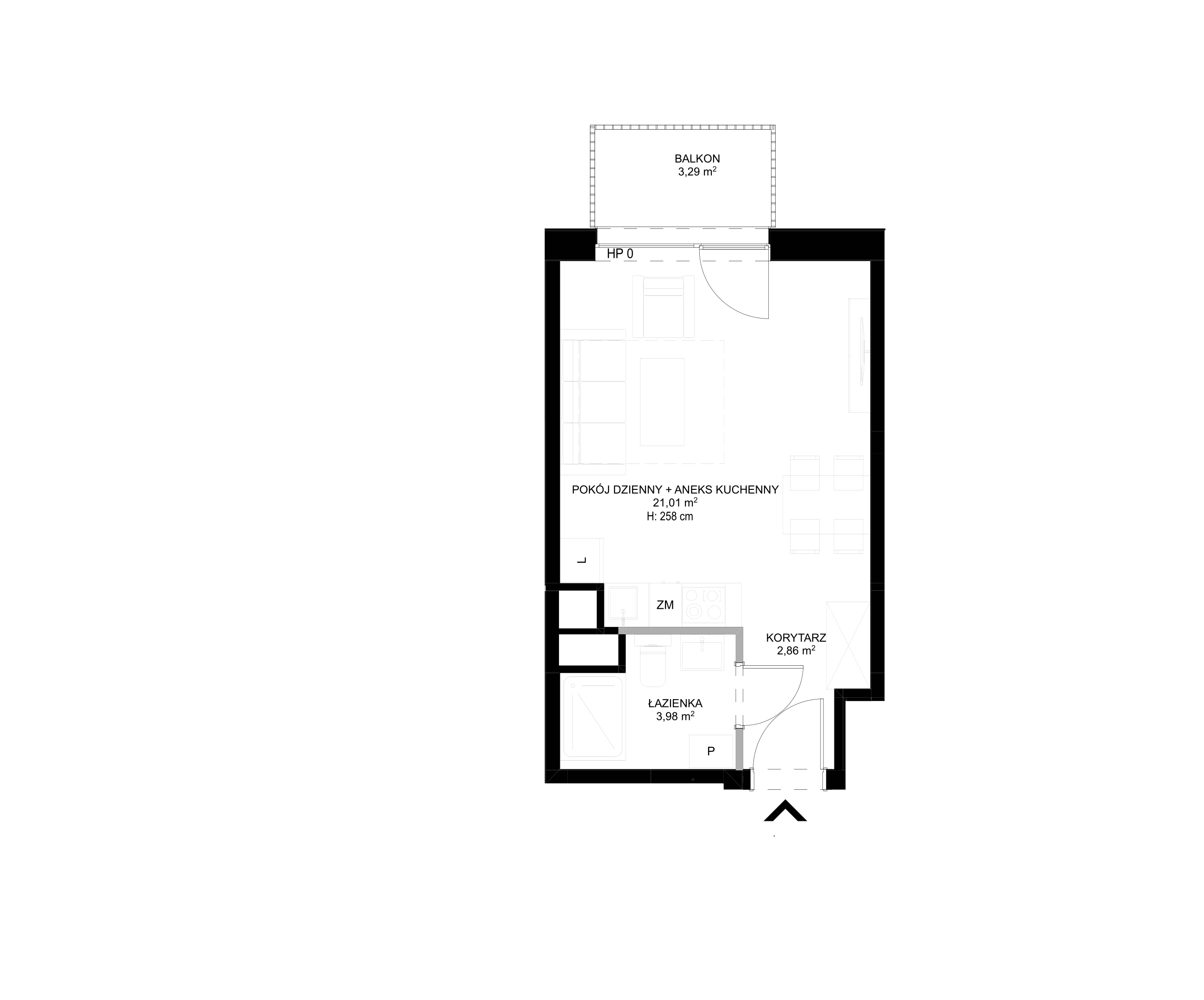 Spot Apartamenty – inwestycja Moderna Holding - lokal B – B.2.9