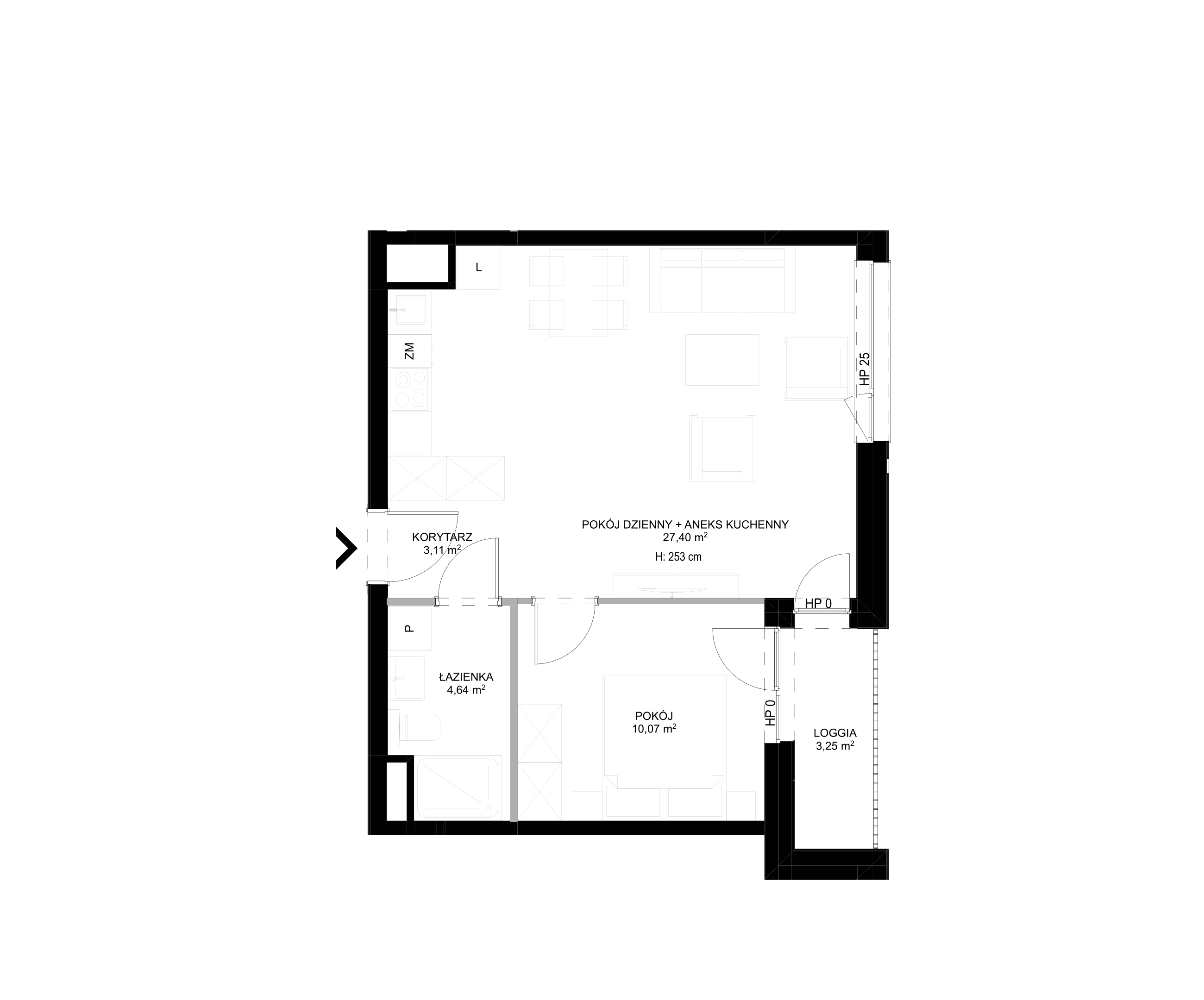 Spot Apartamenty – inwestycja Moderna Holding - lokal A – A.2.4