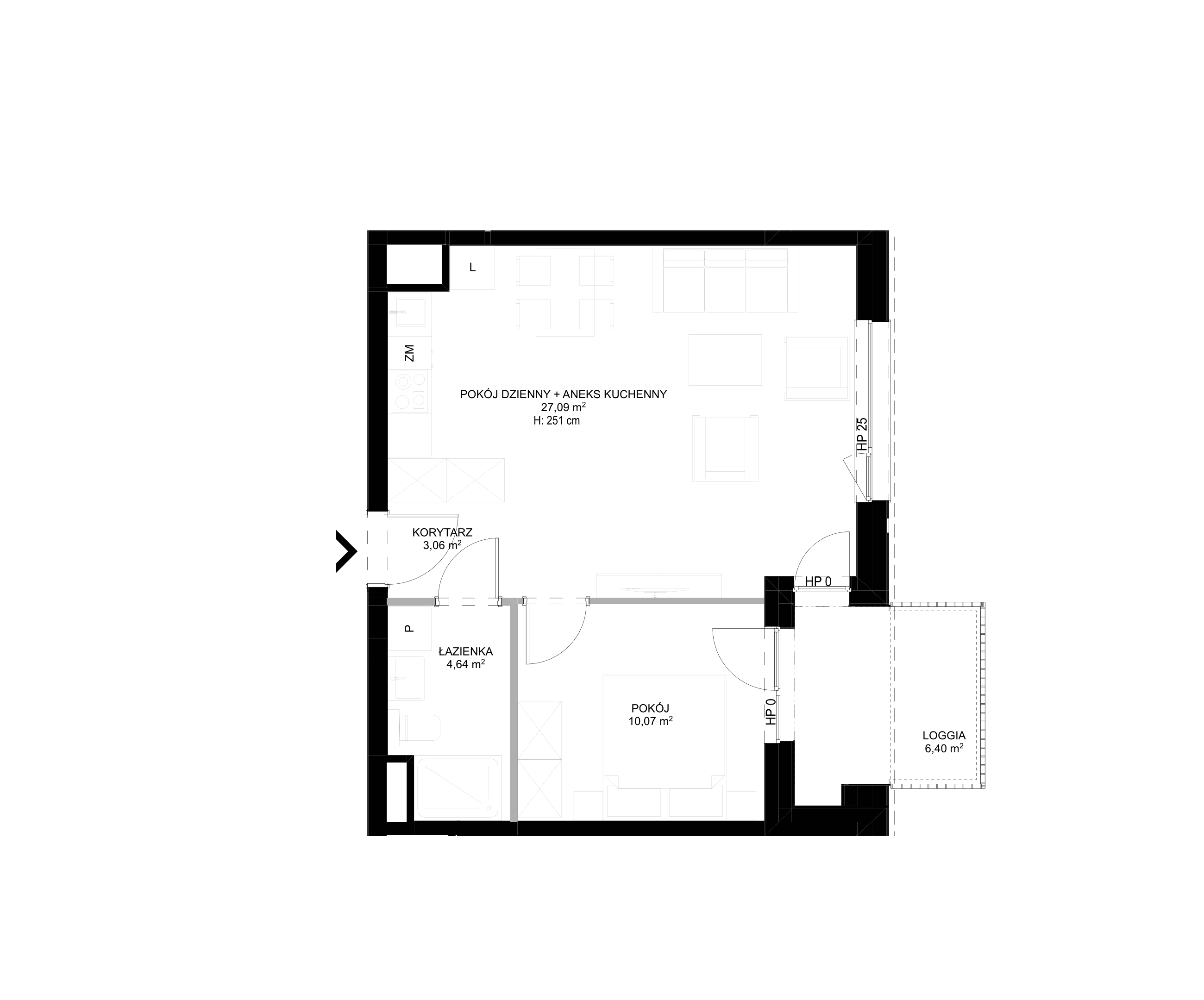 Spot Apartamenty – inwestycja Moderna Holding - lokal A – A.3.3