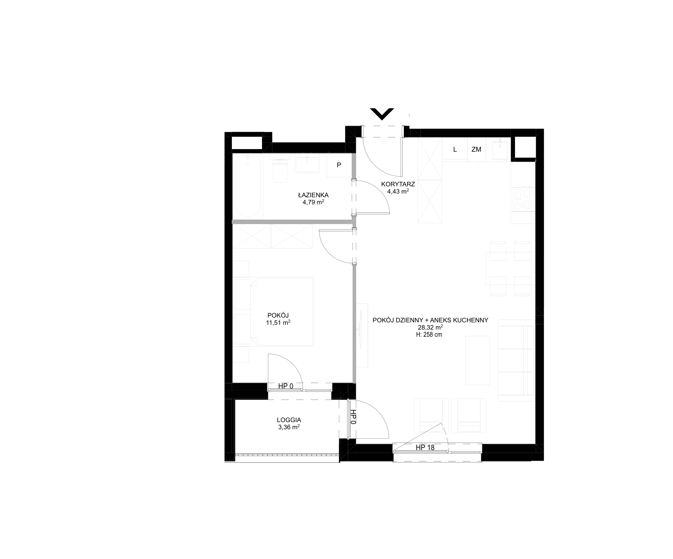 Spot Apartamenty – inwestycja Moderna Holding - lokal C – C.1.5