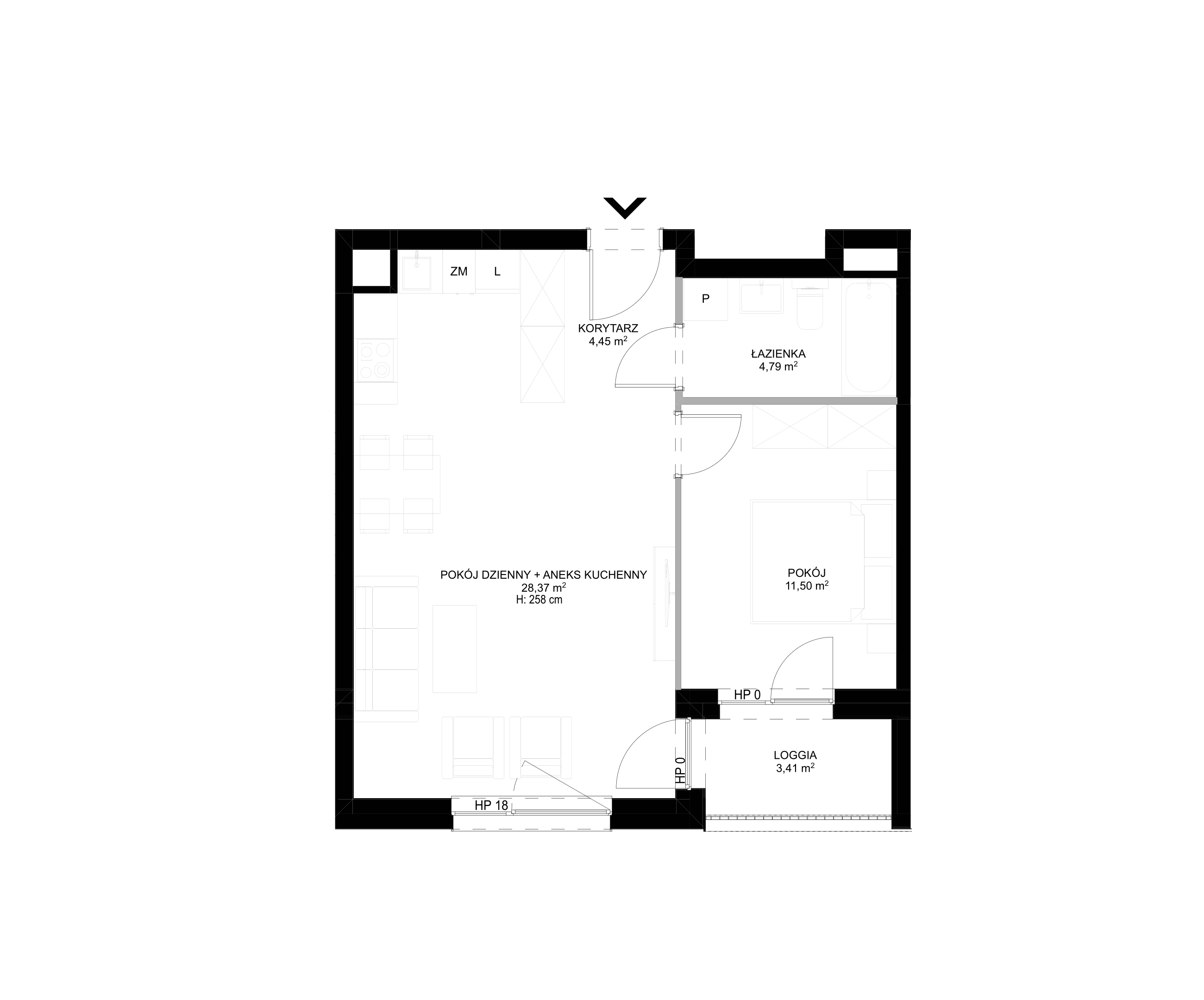 Spot Apartamenty – inwestycja Moderna Holding - lokal C – C.3.6