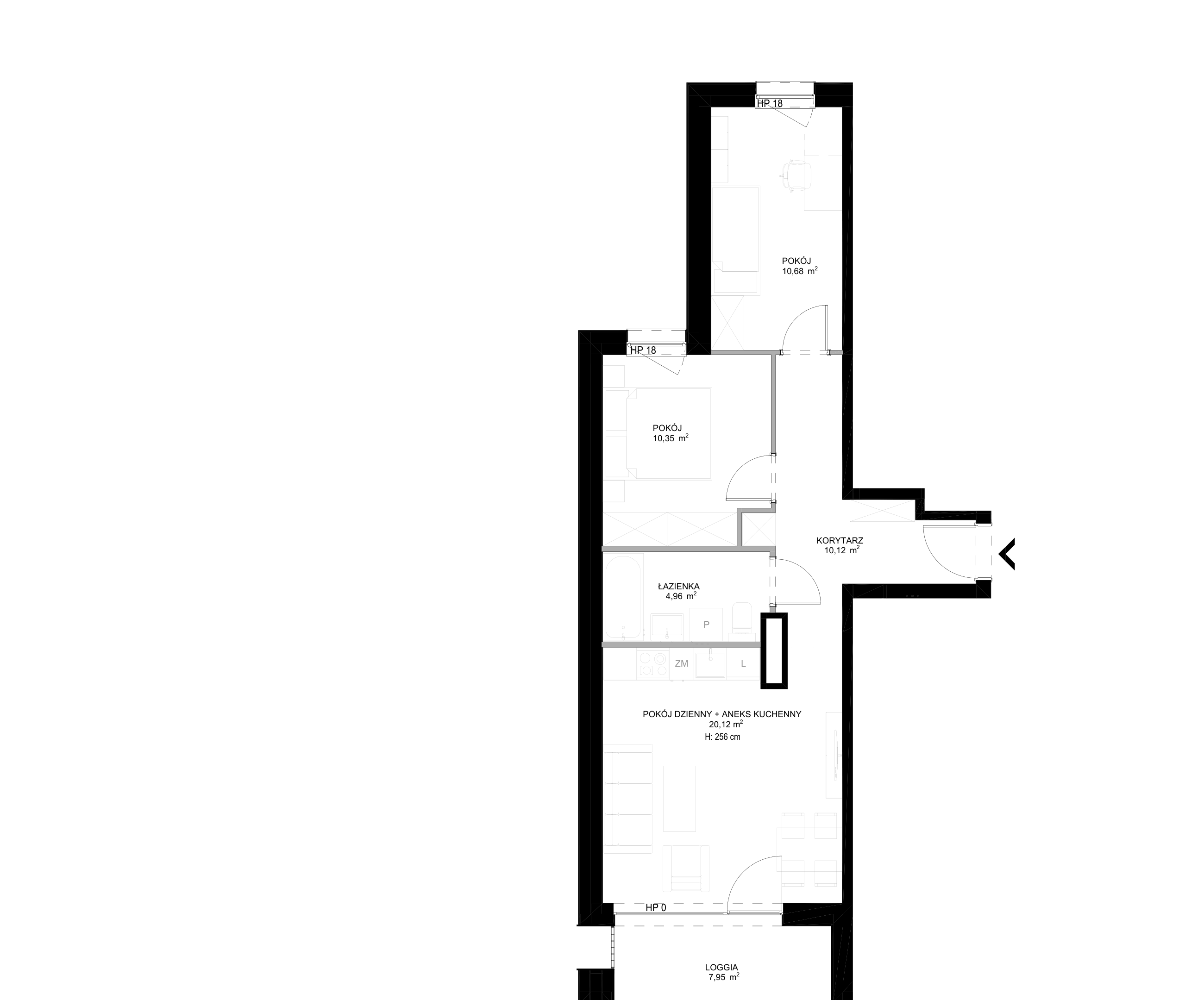 Spot Apartamenty – inwestycja Moderna Holding - lokal B – B.2.8