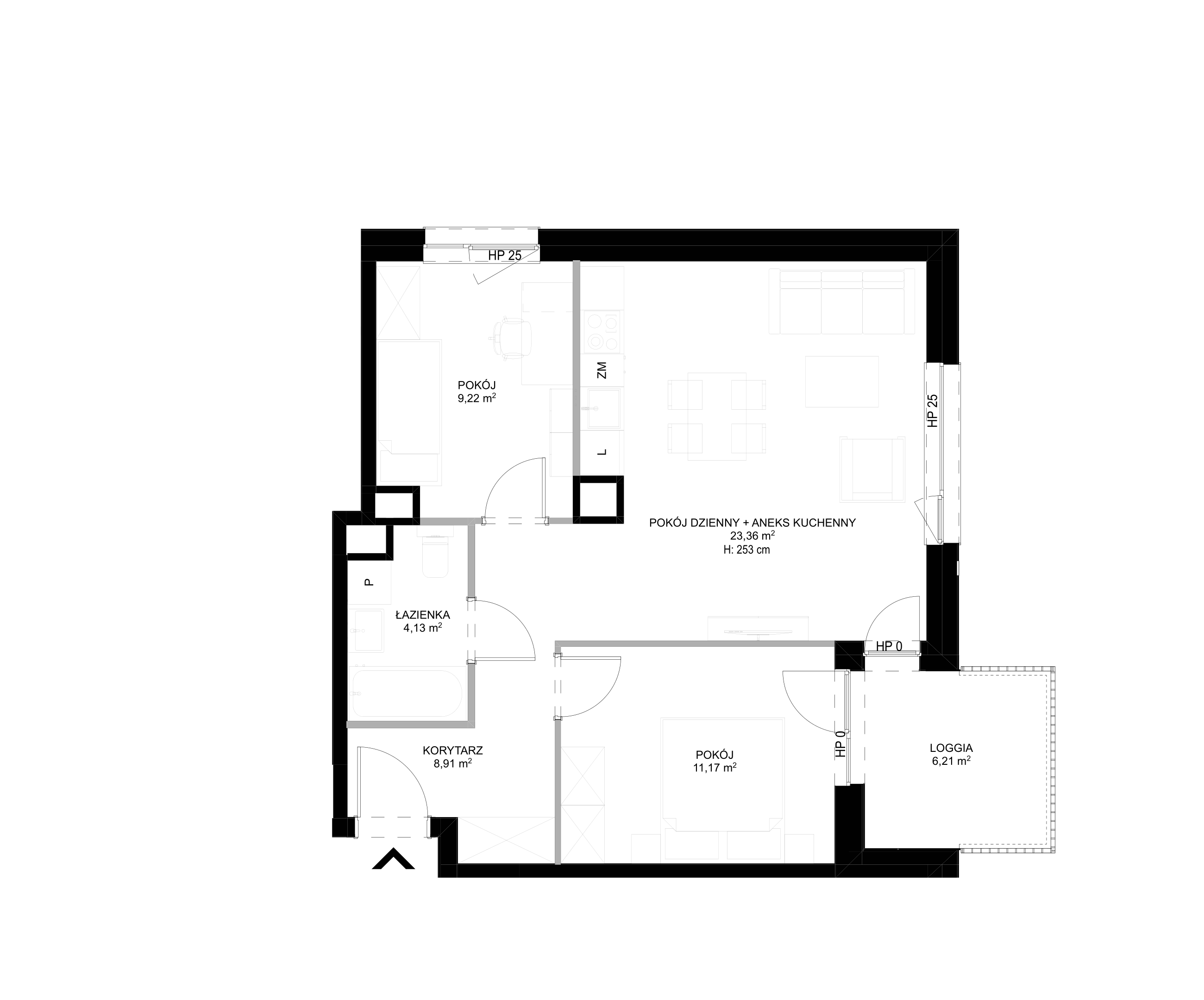 Spot Apartamenty – inwestycja Moderna Holding - lokal A – A.2.2