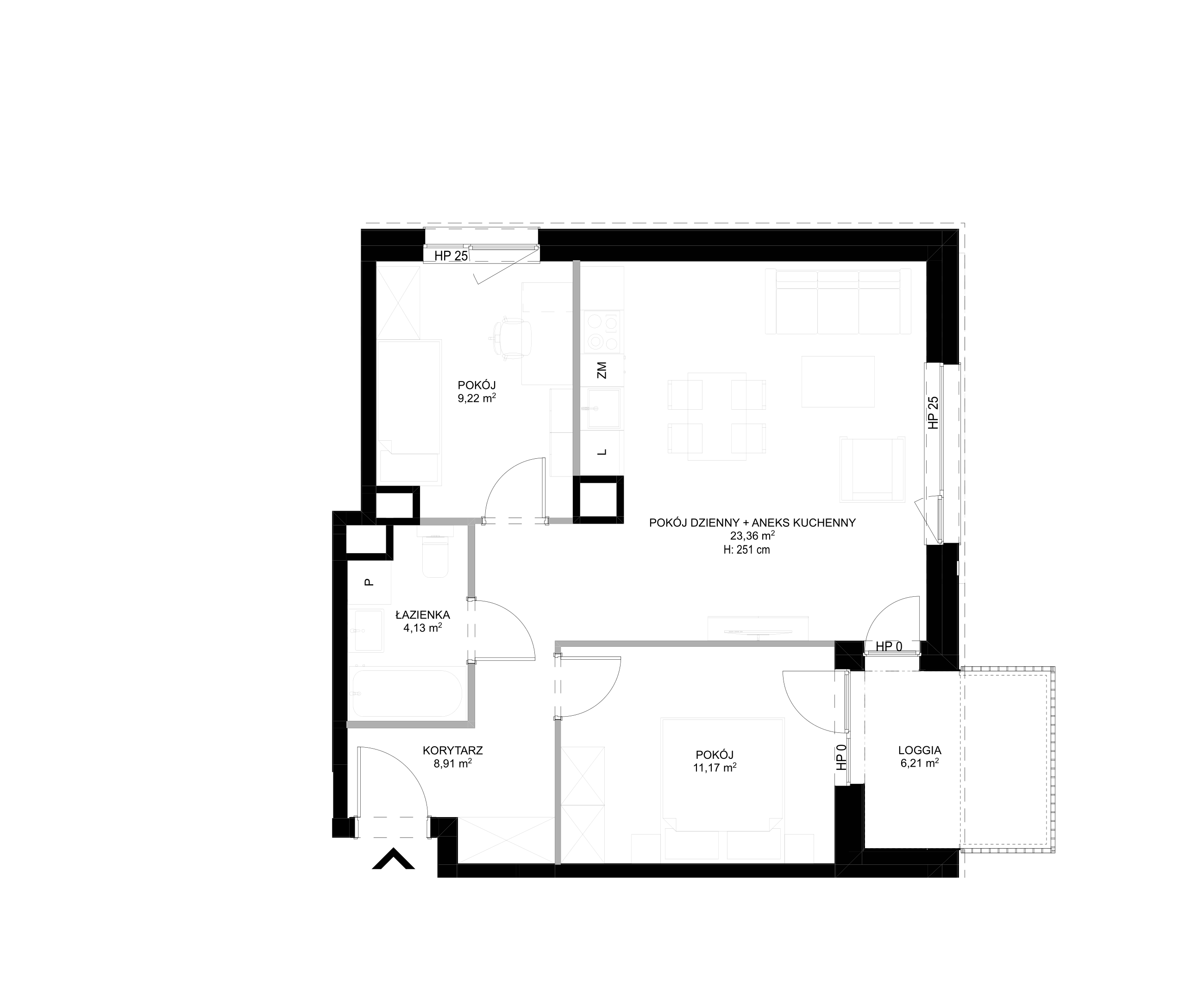 Spot Apartamenty – inwestycja Moderna Holding - lokal A – A.3.2