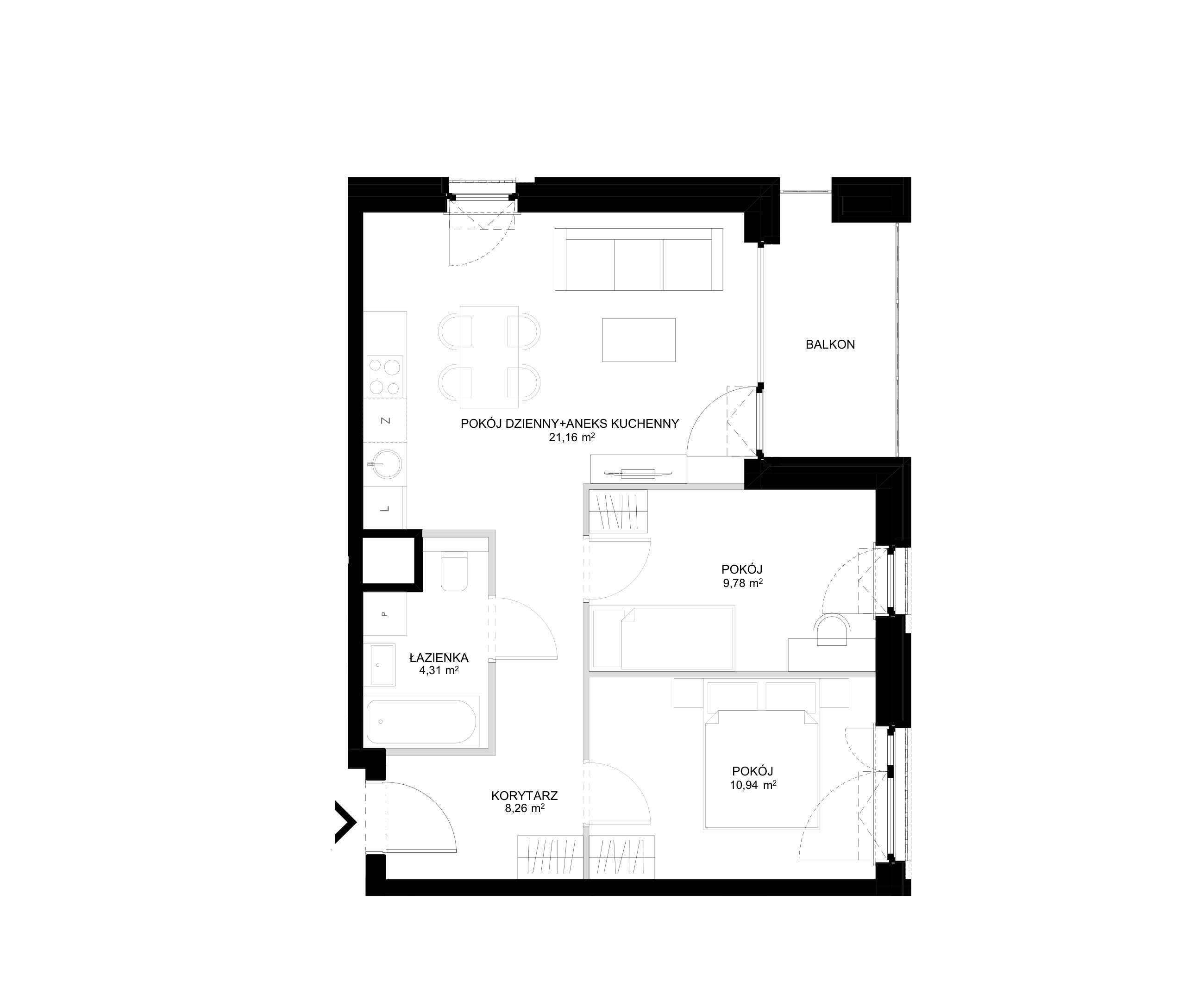 Apartamenty SCALA w Śródmieściu Gdańska - lokal G – G-18 (N)