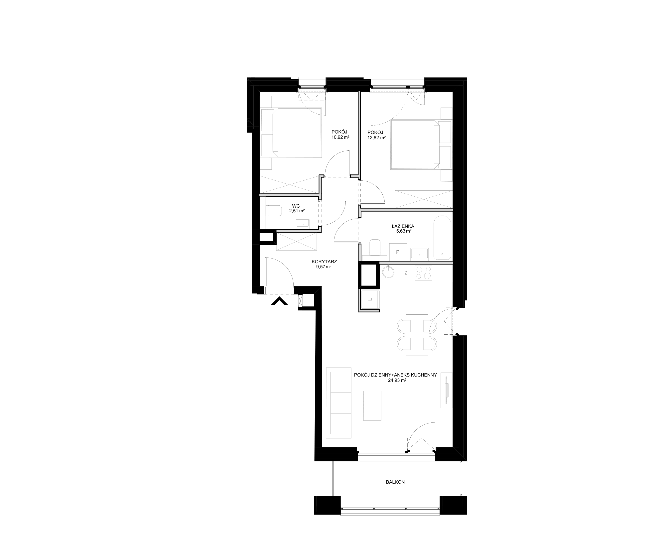 Apartamenty SCALA w Śródmieściu Gdańska - lokal F – F-33 (E)