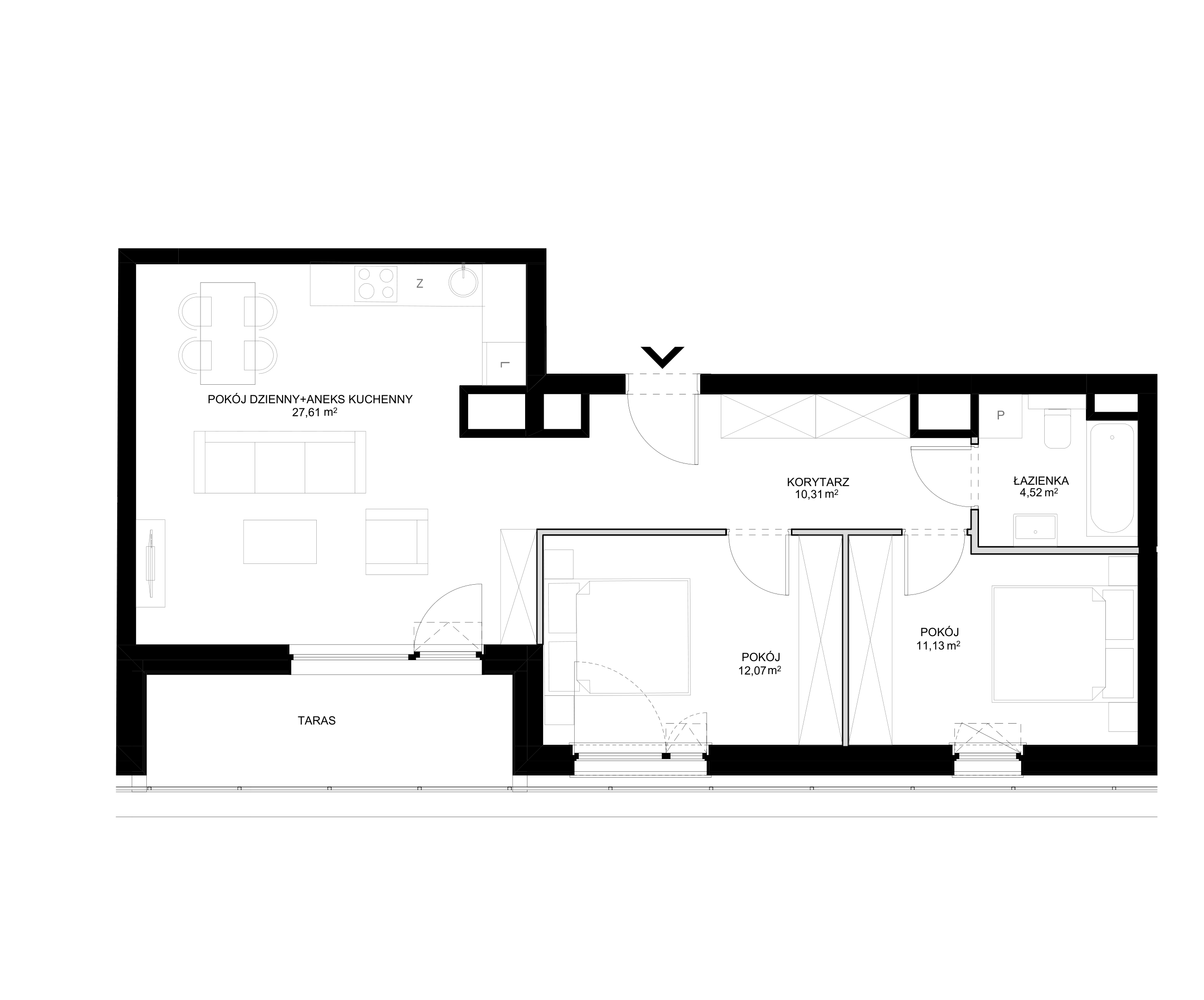 Apartamenty SCALA w Śródmieściu Gdańska - lokal F – F-41 (C)
