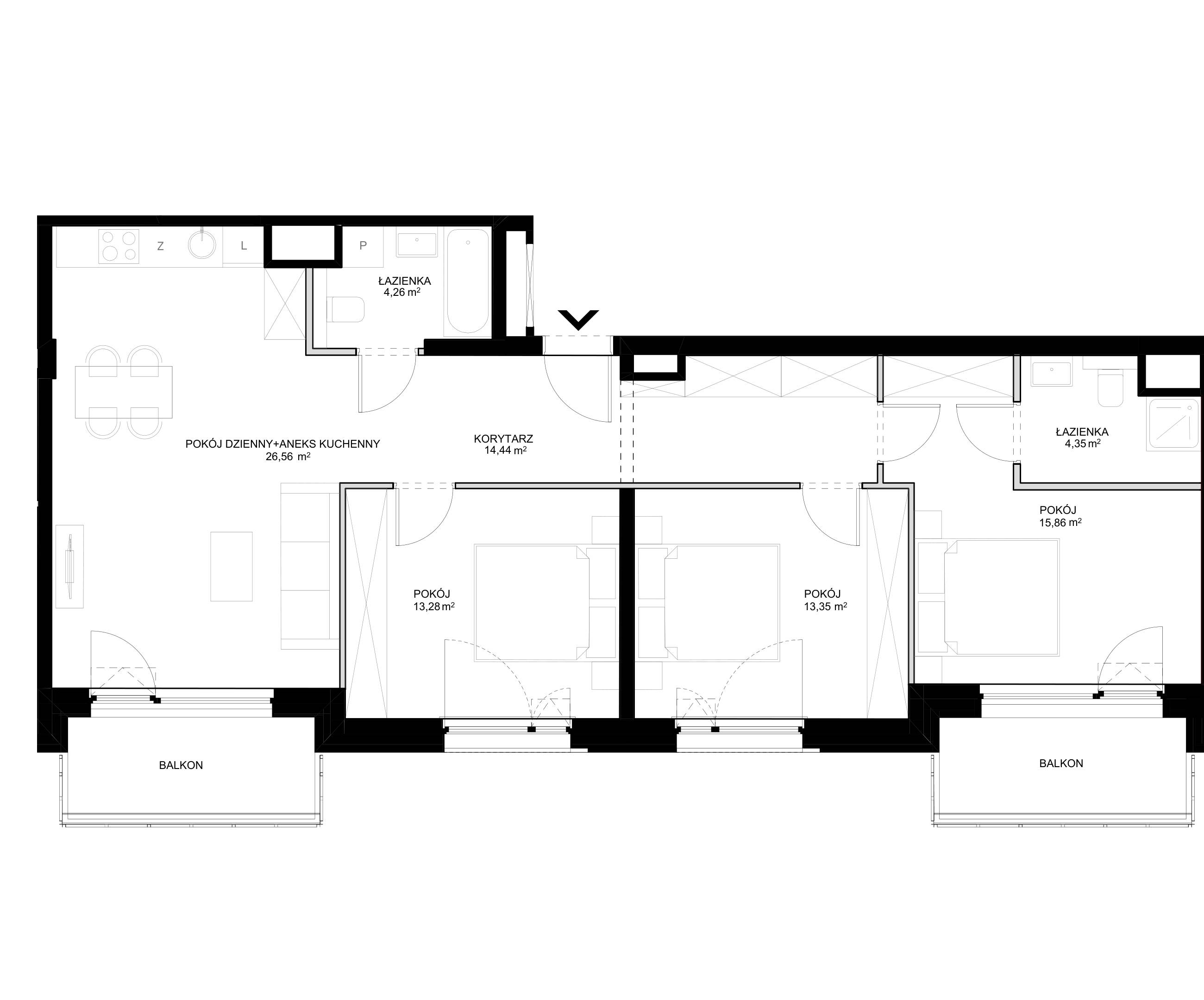 Apartamenty SCALA w Śródmieściu Gdańska - lokal F – F-29 (C)