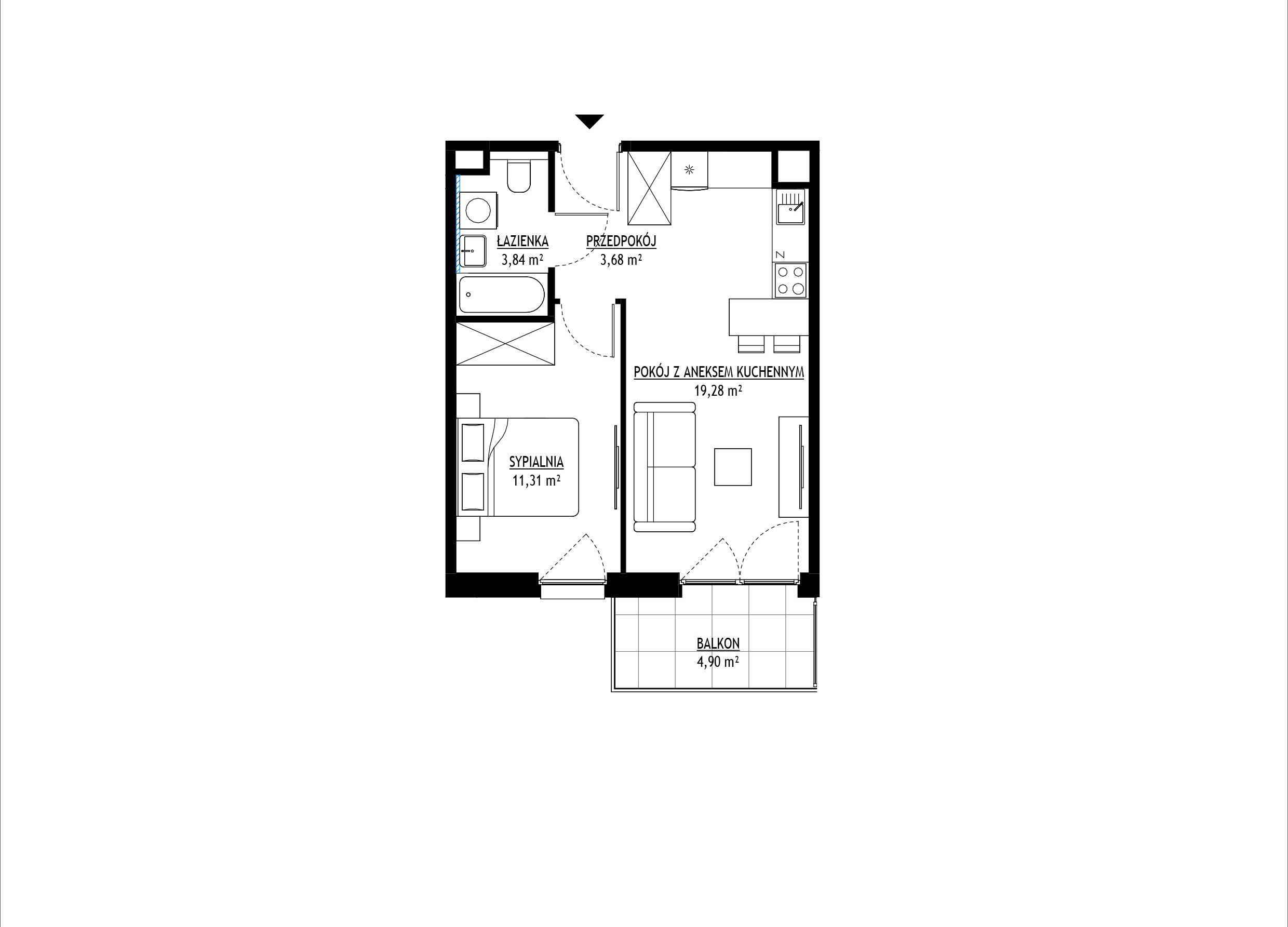 Bluszcz Apartamenty – inwestycja BRYKSY - lokal M55