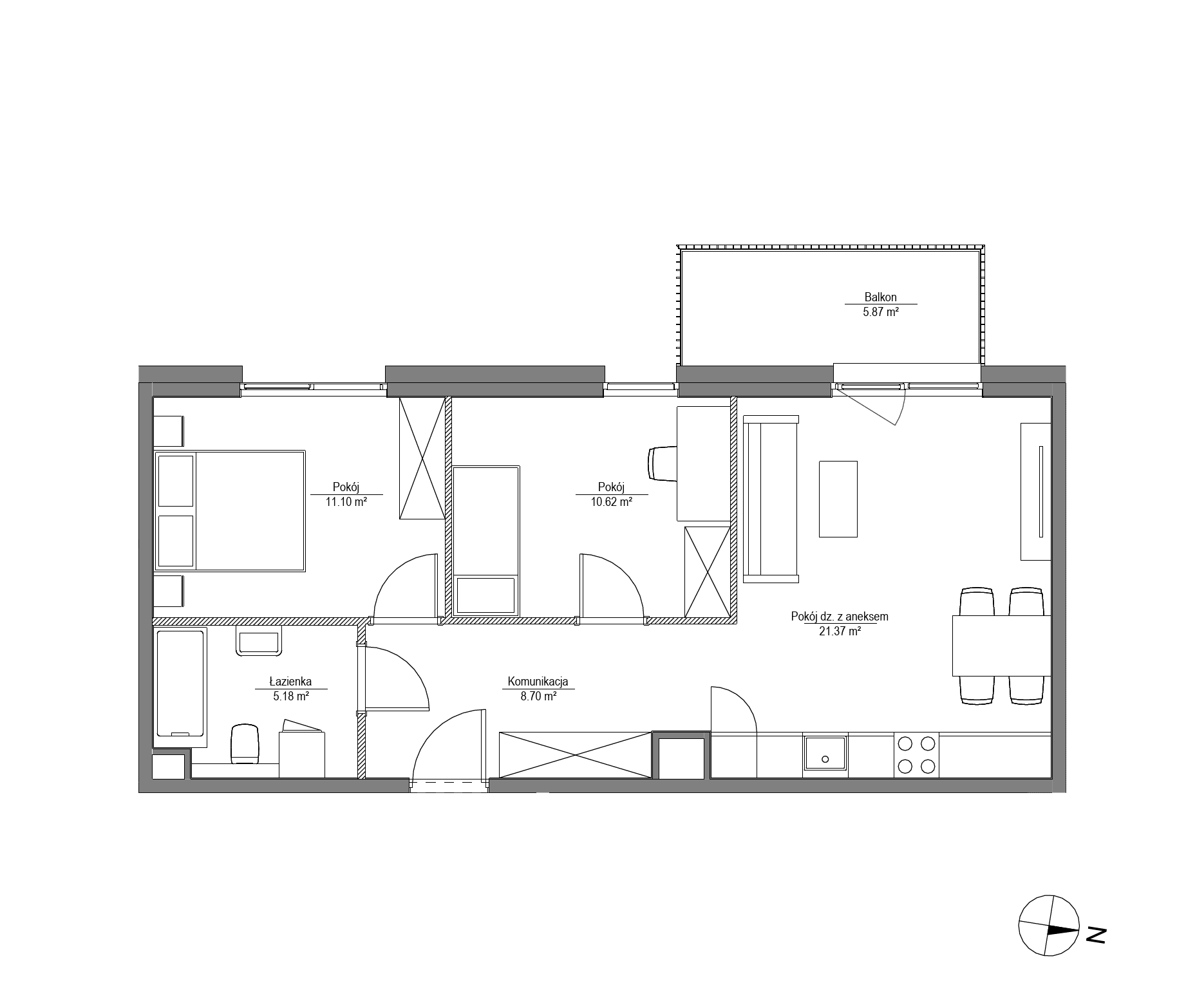 Apartamenty Lira House - lokal LH/LHA/H/6/1, budynek LHA